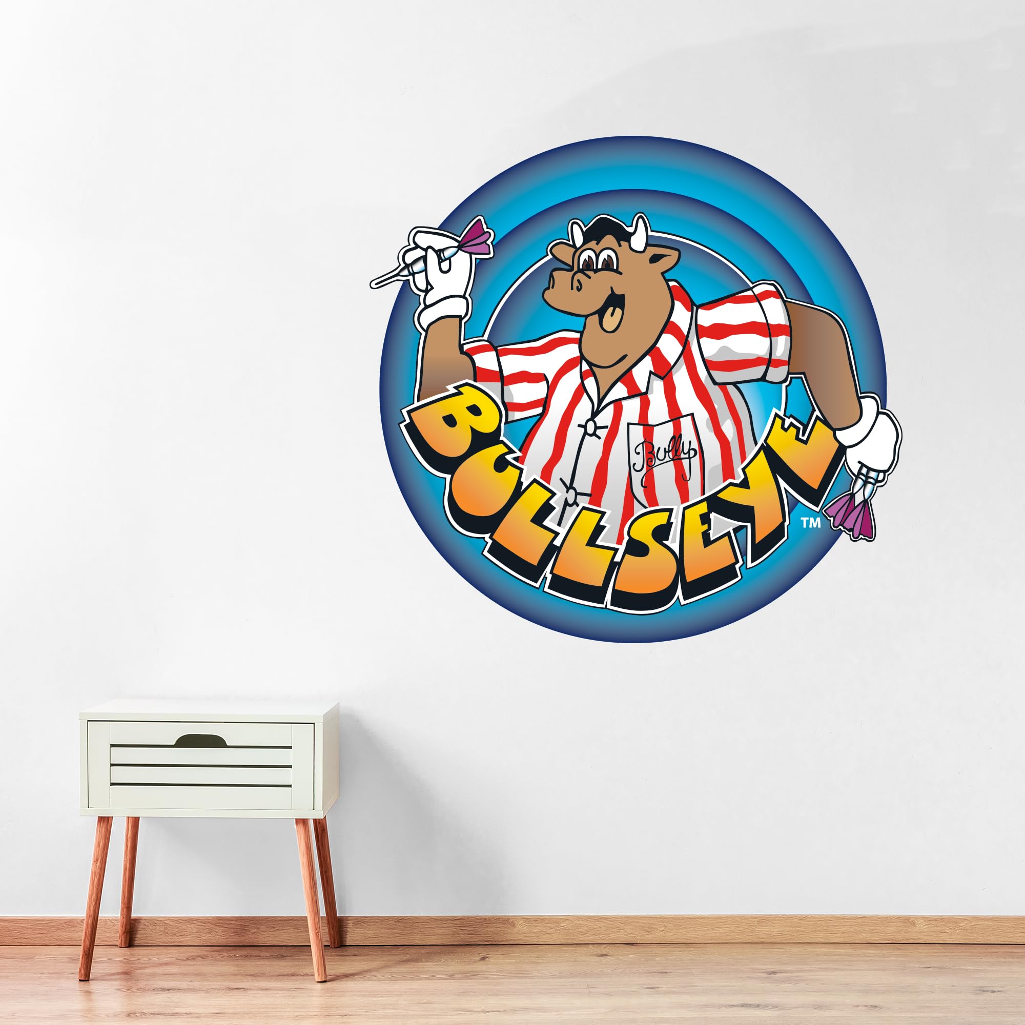 Bullseye Wall Sticker - Bullseye Logo Decal Wall Art (60cm Width x 55cm Height)