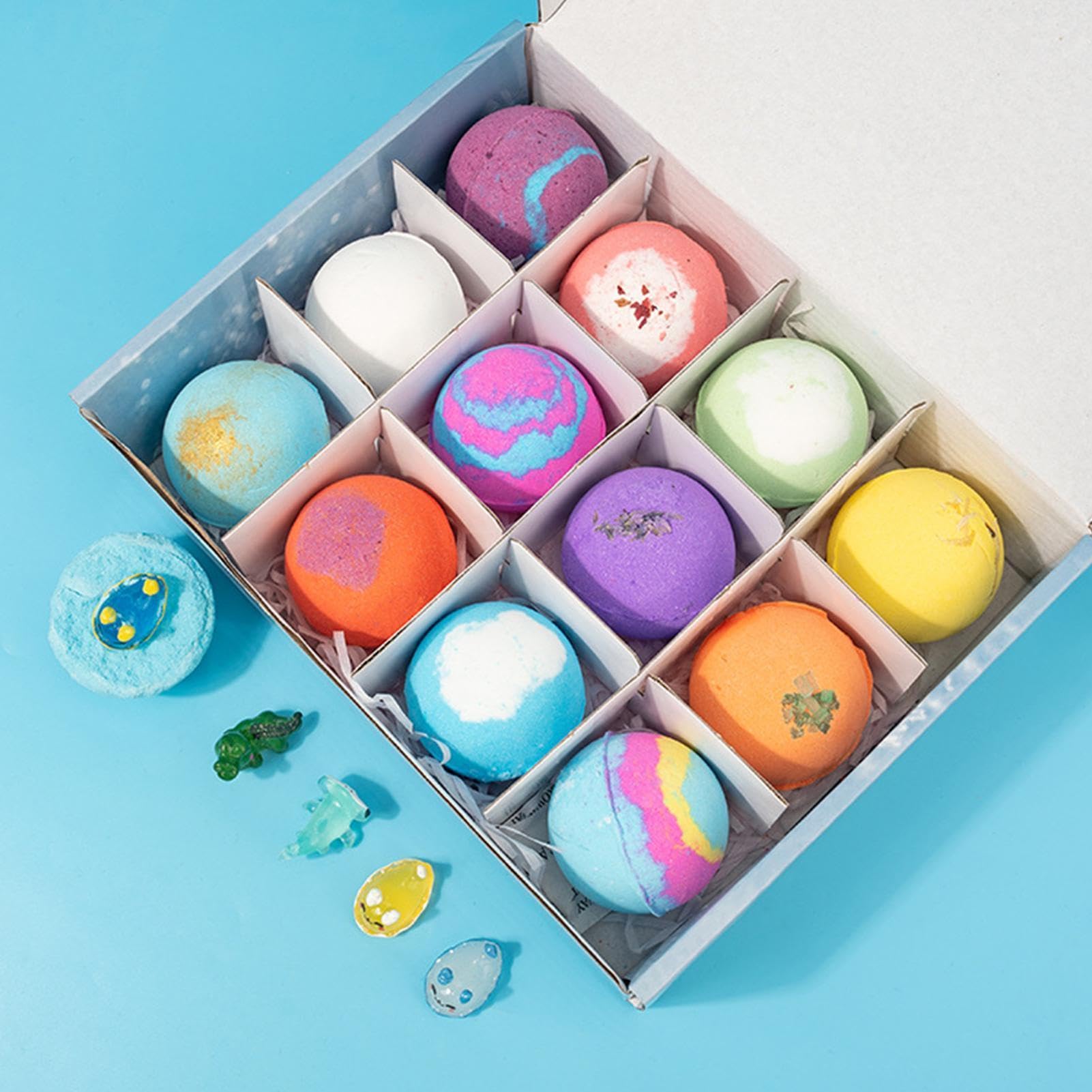 Bombas De Baño Niños Naturales, Pelota De Baño Para Niños Con Juguetes, Bomba De Baños Bath Bombs For Kids Bath Gift, Bola Orgánica Natural Hecha A Mano Para Niñoss, Niñas, Piel Seca
