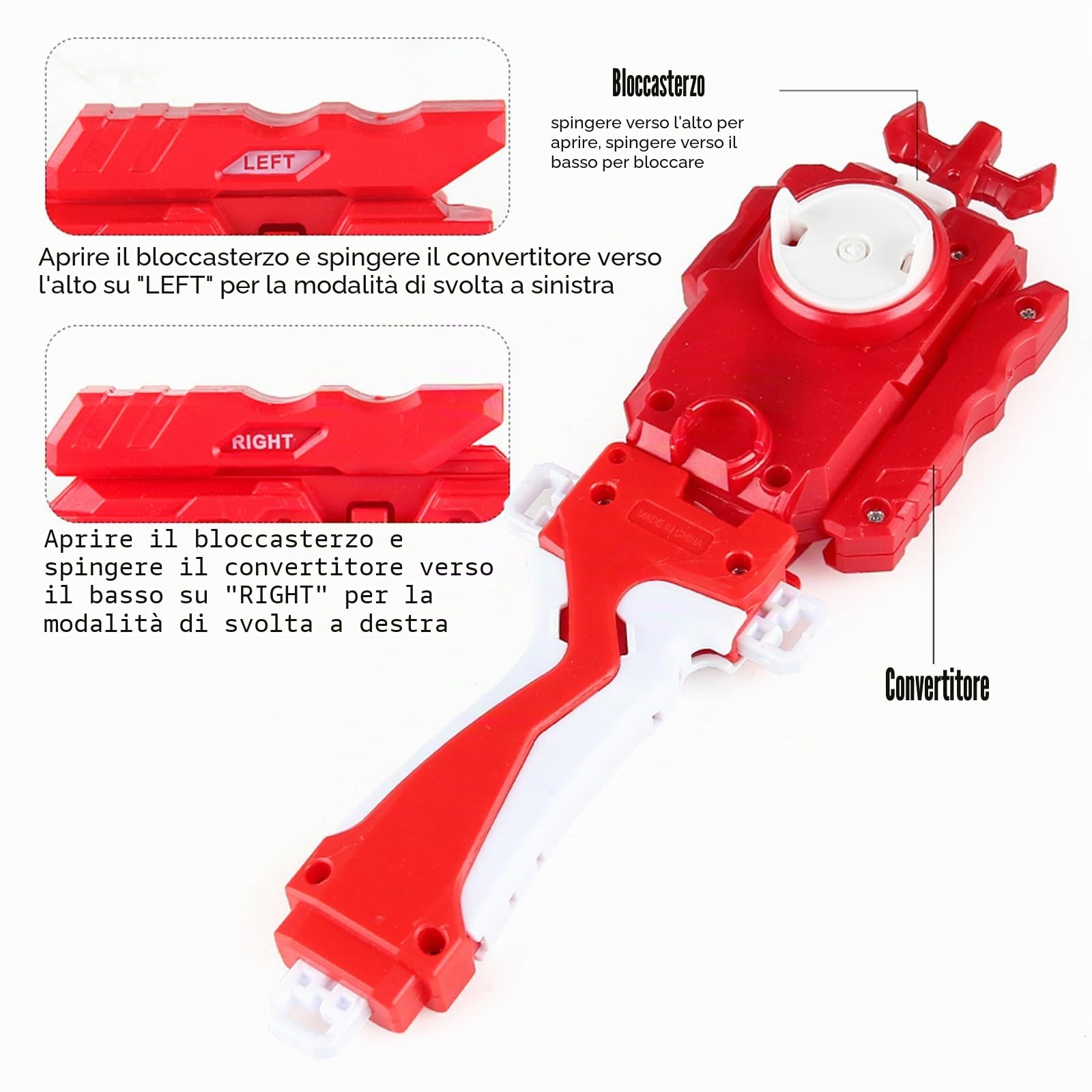 Gyros con Launcher Metal Fury Trottola Gyro Giocattoli Regalo Creativo B-173-01