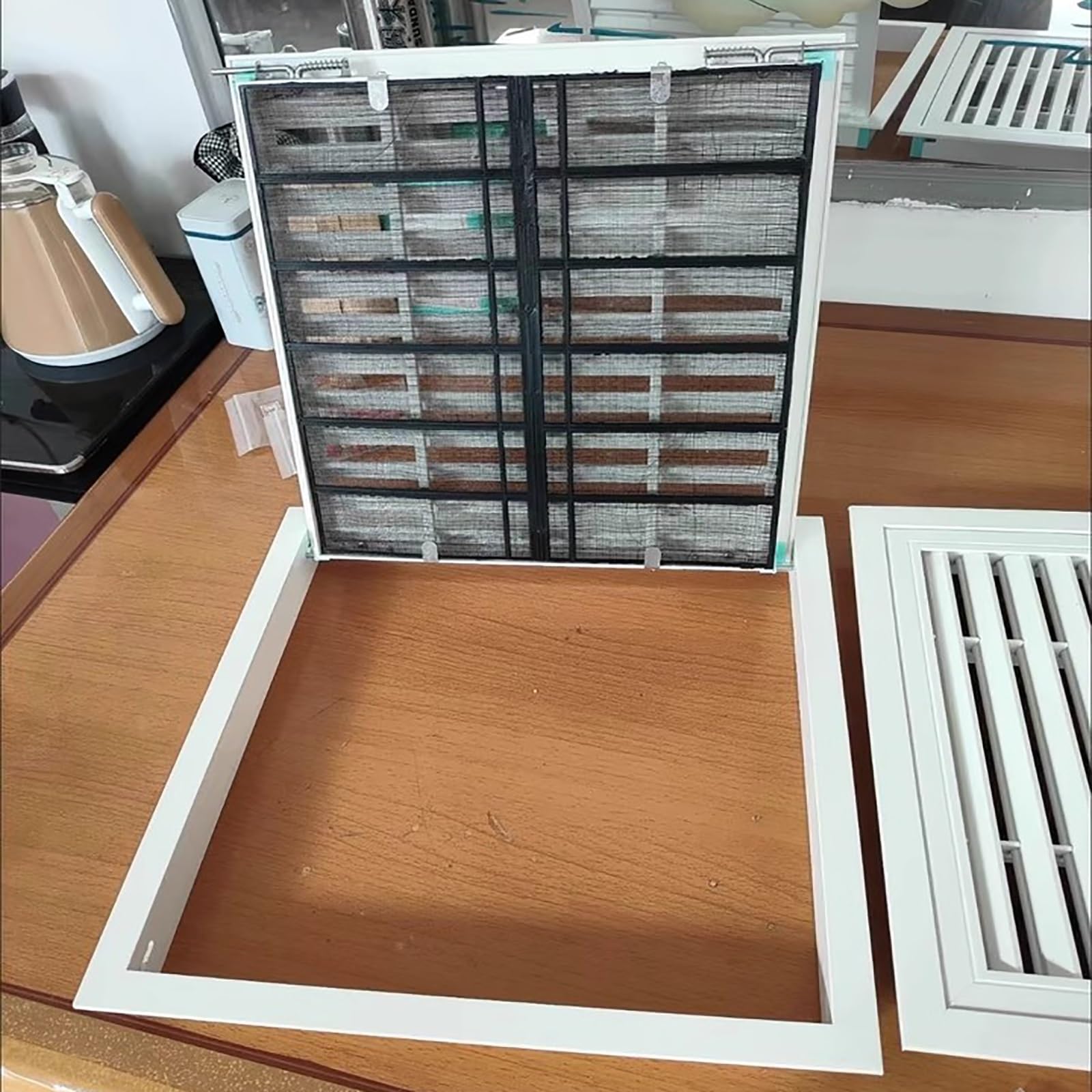 Griglia di Ventilazione per Condotto 'Aria per Bagno del Garage, Rete di Ventilazione A Persiana con Porta Rimovibile per Aspirazione O Estrazione(WxH-30x34in (76x86cm))