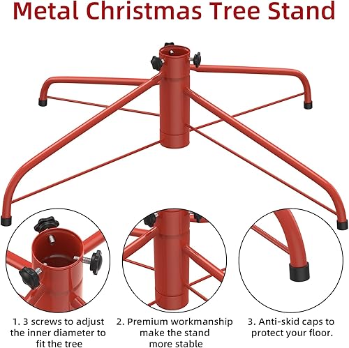 Miniatura 3 de Pextian Soporte de metal para árbol artificial, soporte plegable para árbol de Navidad de 19.7 pulgadas, base de soporte de árbol de Navidad de