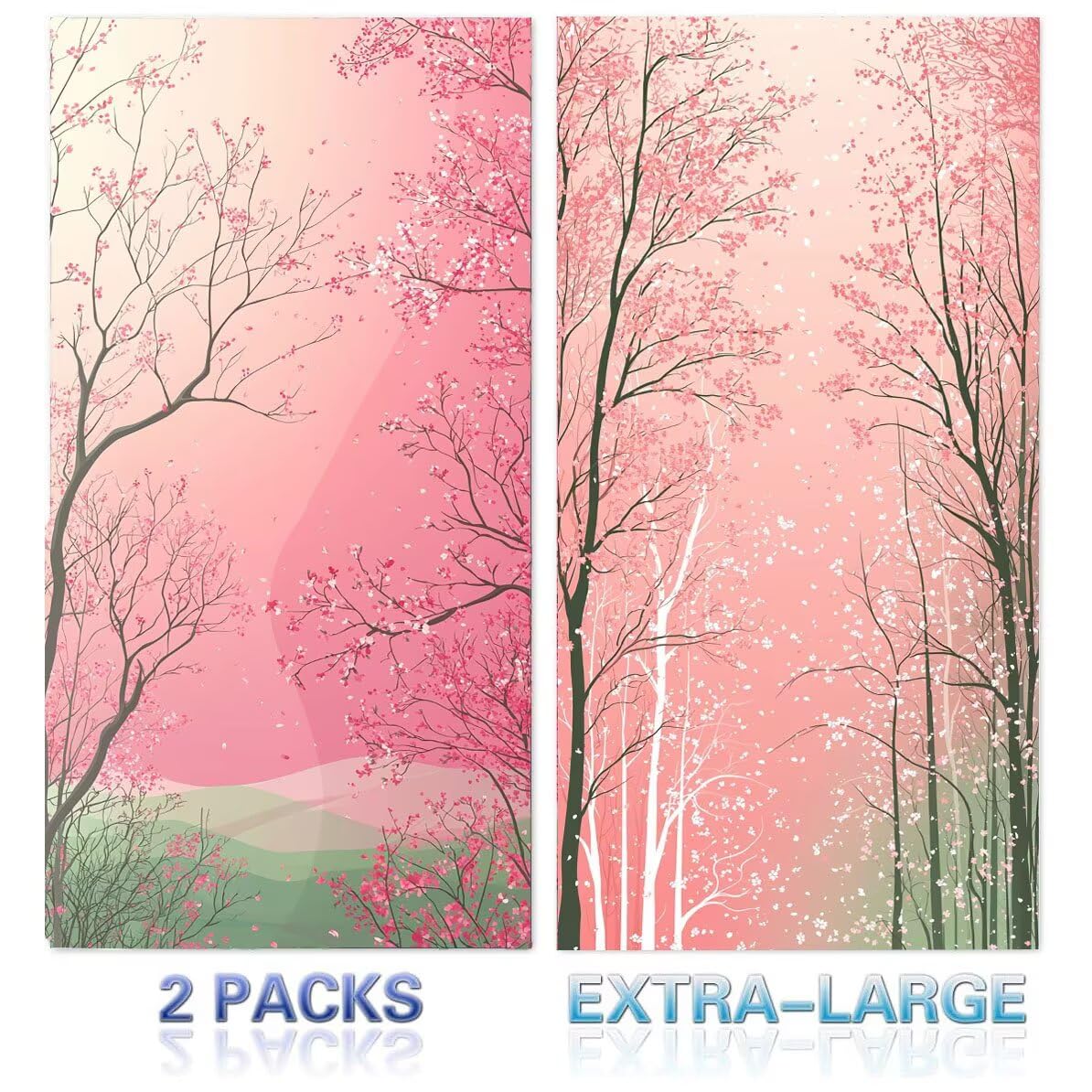 Toalla Playa Grande, 90 x 200 cm Toalla Microfibra Prevención de Arena, Toallas de Playa Ligera y de Secado Rápido, para a Viajes, Sauna, Gimnasio 2PCS Esterilla Playas Regalos Mujer (Árboles) k-894