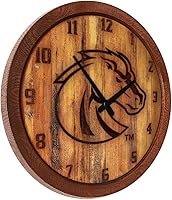 Vista 387 de The Fan-Brand NCAA Oklahoma Sooners: Faux Barrel Top Wall Clock Sports Team Bar Sign Décor - Home Man Cave, Party Decoration - Made On Demand