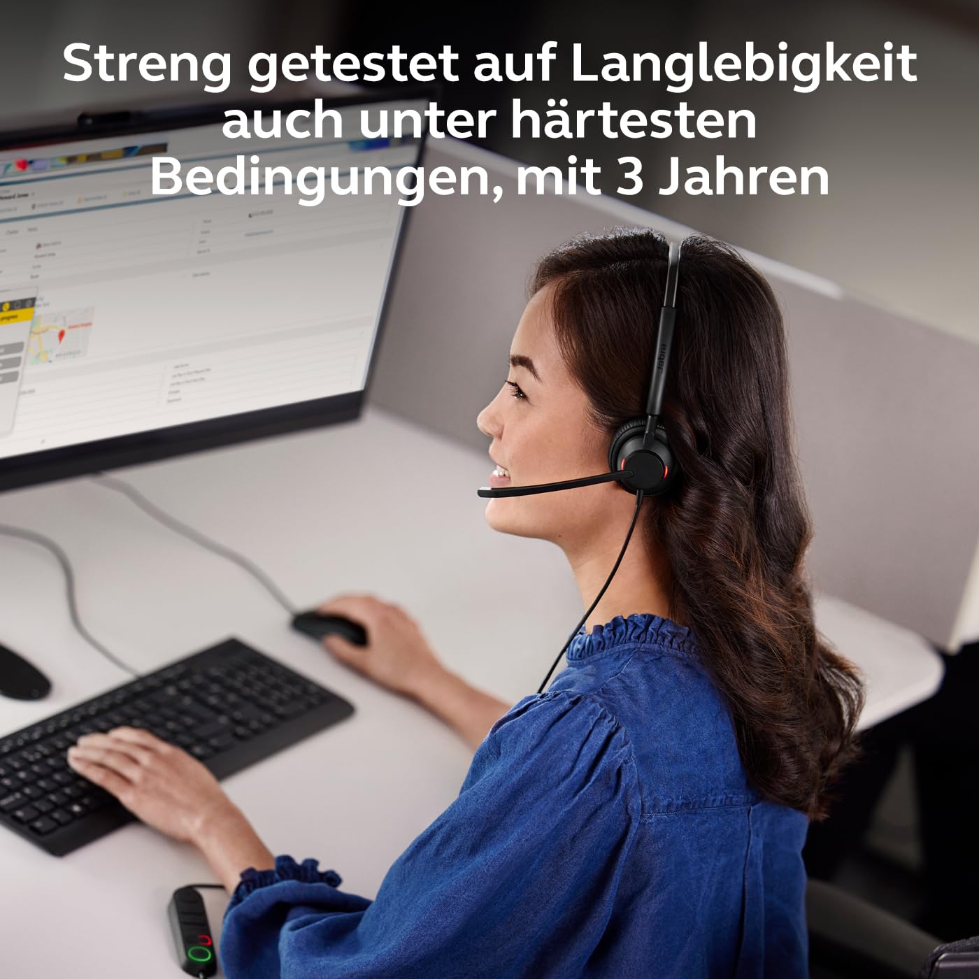 Jabra Engage 40 Telefon On Ear Headset kabelgebunden Mono Schwarz Mikrofon-Rauschunterdrückung, Noise Cancelling Headse