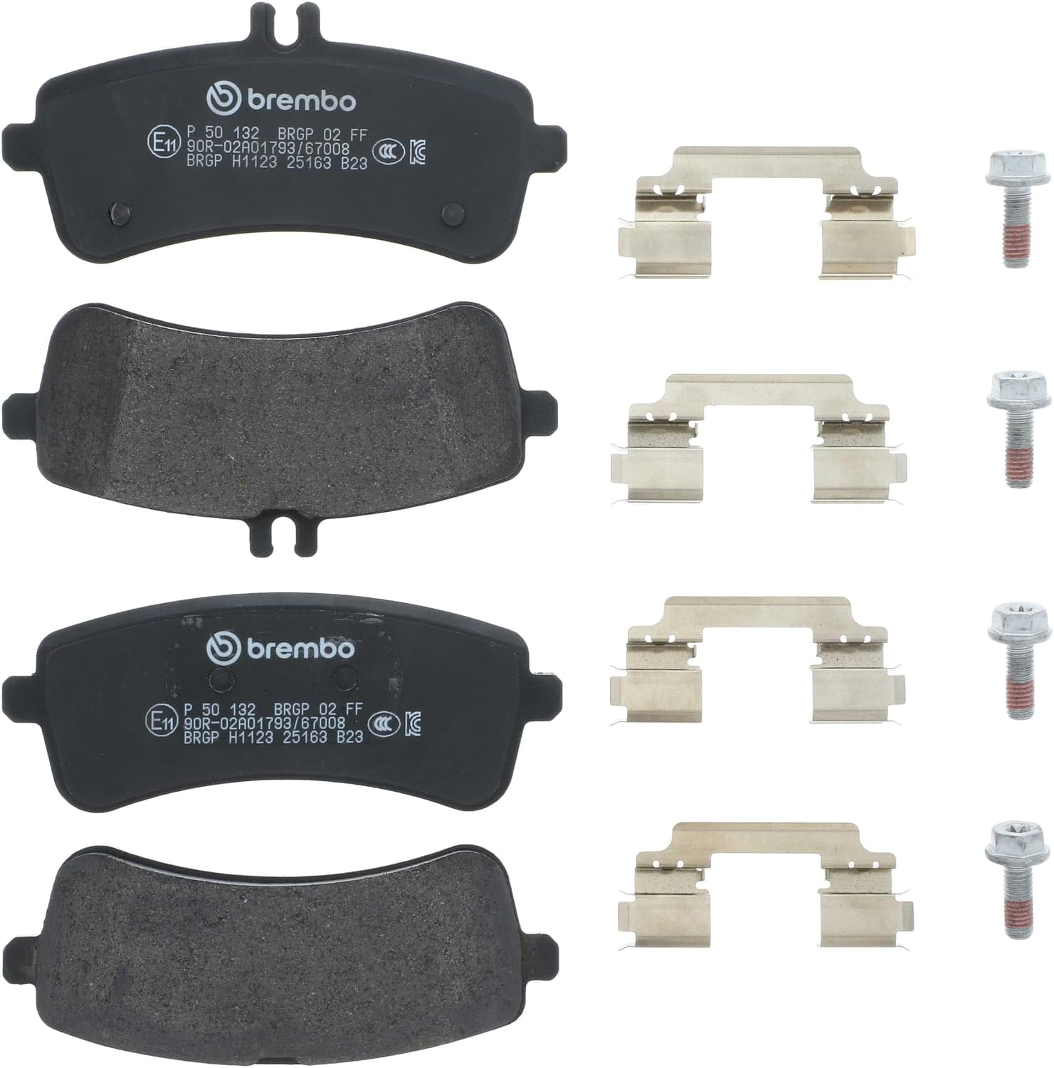 Brembo P50132 Low-Met Rear Disc Brake Pad Set MERCEDES-BENZ OE#