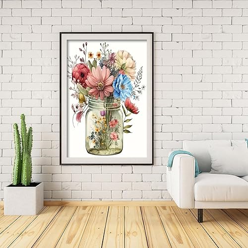 Miniatura 3 de BOHADIY Kits de arte de diamantes para adultos – Pintura de diamantes de margarita para principiantes, puntos de diamante redondo 5D pintura de