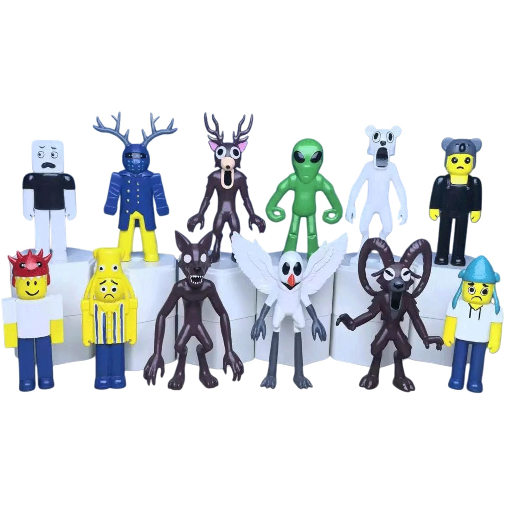 MKJHIUH New 99 Nights in The Forest Toys, Funny Animals, Decorations Gifts for Fans Office Room Figurine Decor (12PCS-A)