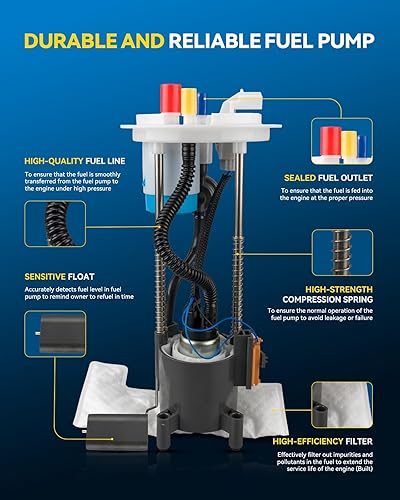 Miniatura 3 de PHILTOP Bombas de combustible eléctricas Módulo de reemplazo para NavigatorExpedition 2007-2008 5.4L Sustituye # FG1205, SP2364M, P76453M, E2494M