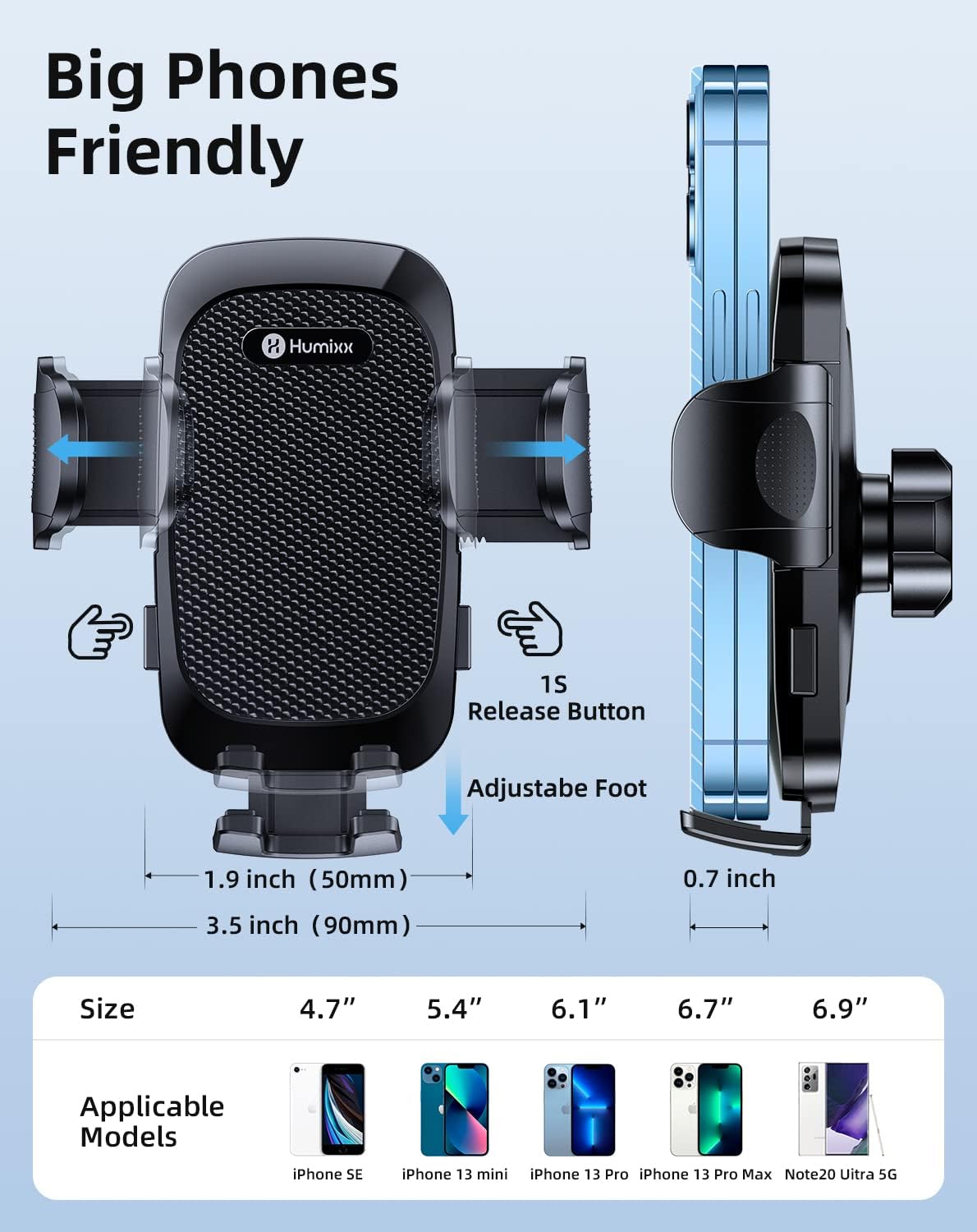 🔥 Cаѕhbасk uр tо 70% Humixx Phone Mount for Car Vent Clip [Military-Grade Stability & Anti-Drop] Car Phone Holder Mount Hands-Free Cell Phone Holder for Car Air Vent Clip for iPhone 13/11 Samsung Note ＆ All Phones