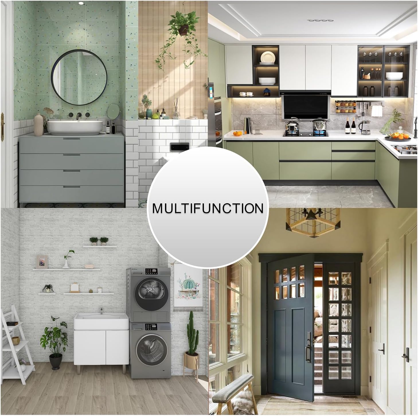 2 Piece Moon Kitchen Rugs Set,Non Skid Washable Kitchen Mats for Floor,Kitchen Sink Runners Home Decor Essentials(Moon)