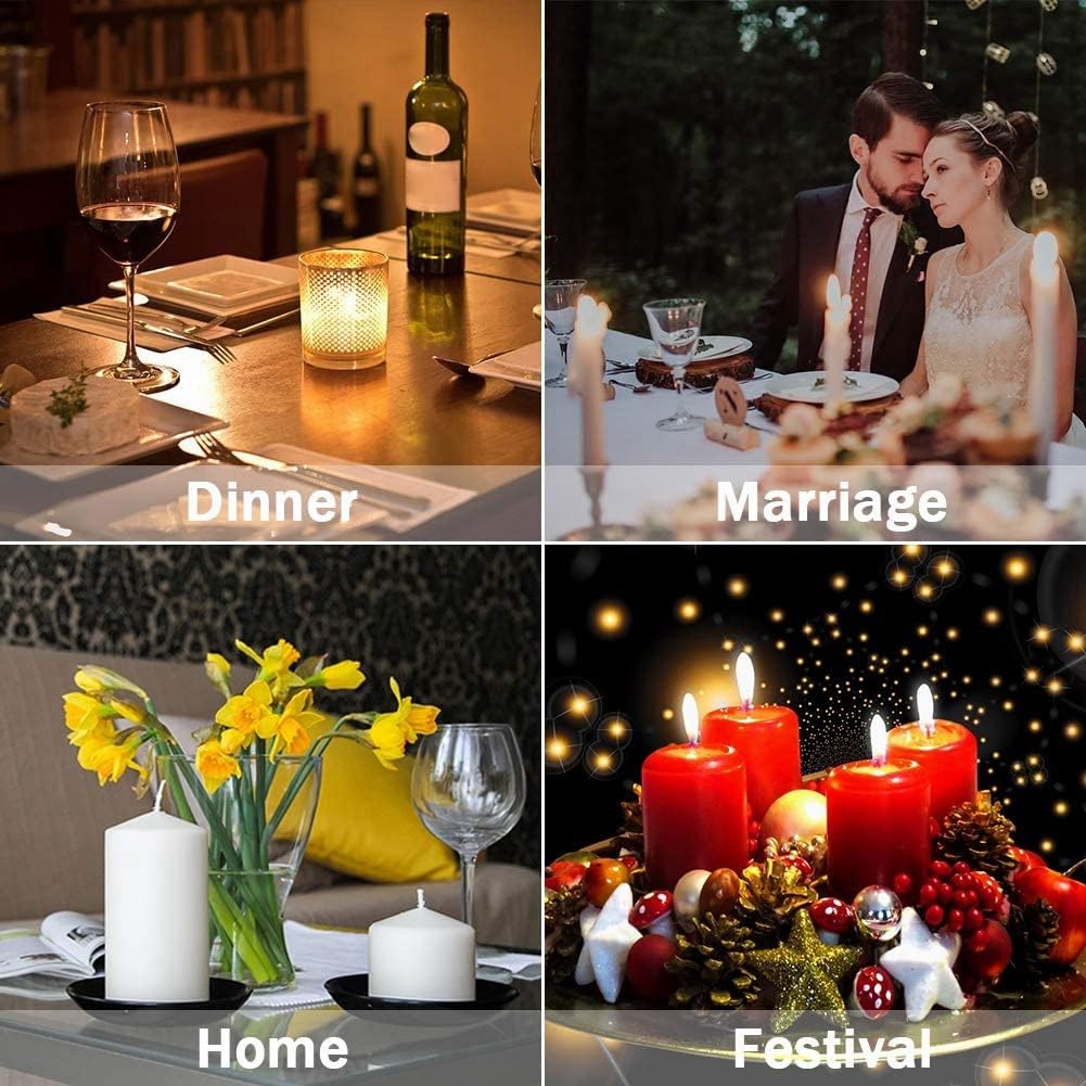 Lizusidtsy 10CM Bulk Candle Wicks 100 Pcs with Candle Wick Stickers and Wooden Candle