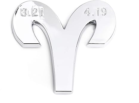 Aries Zodiac Sign Sticker Emblem – Chrome 3D Badge Decal for March 21st - April 19th Birthdays – (2.5