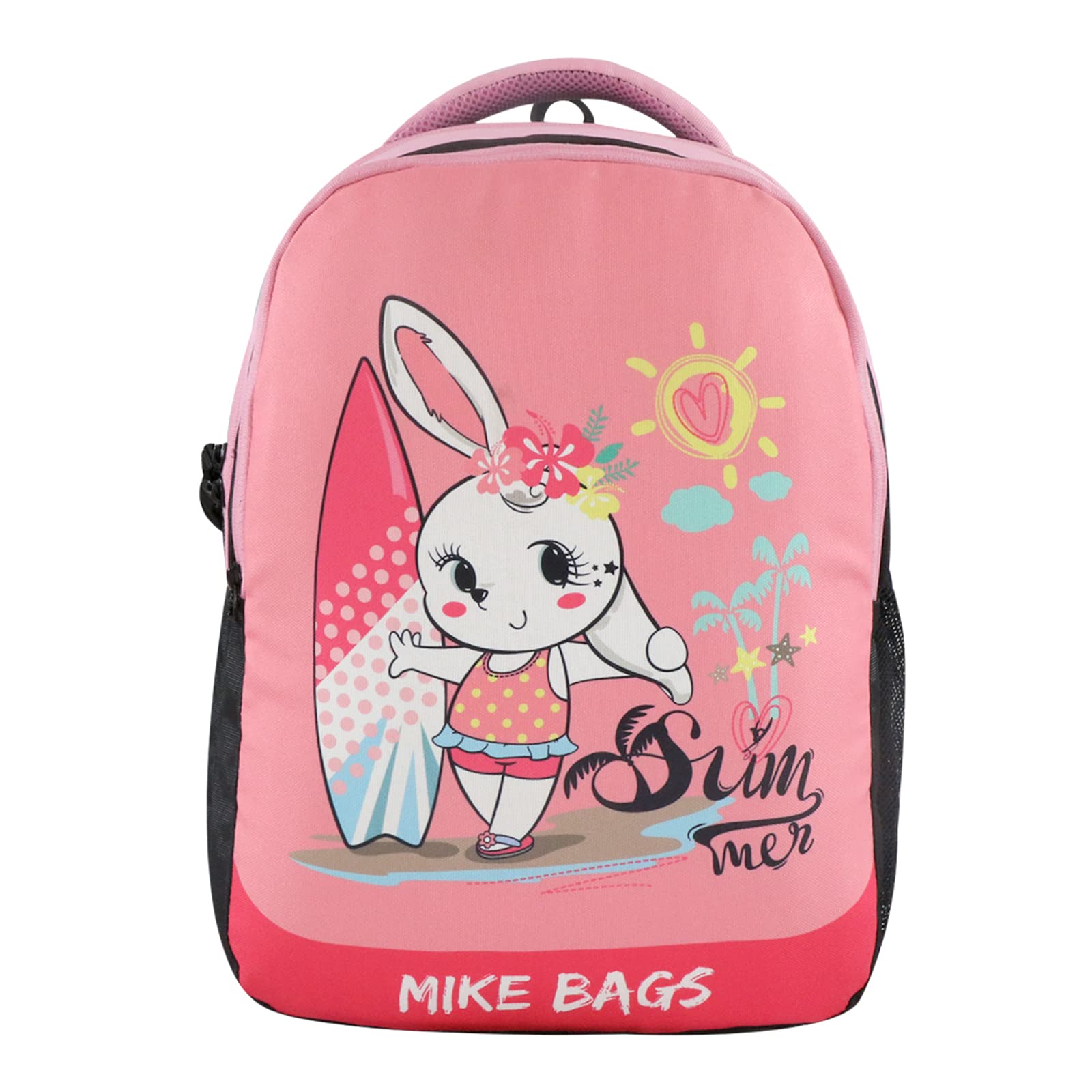 mike bags 13 Ltrs pre school Kids School Bag Backpacks Cartoon/Boy/Girl/Baby/ (3-7 Years) - Summer Bunny Pink-picture-58