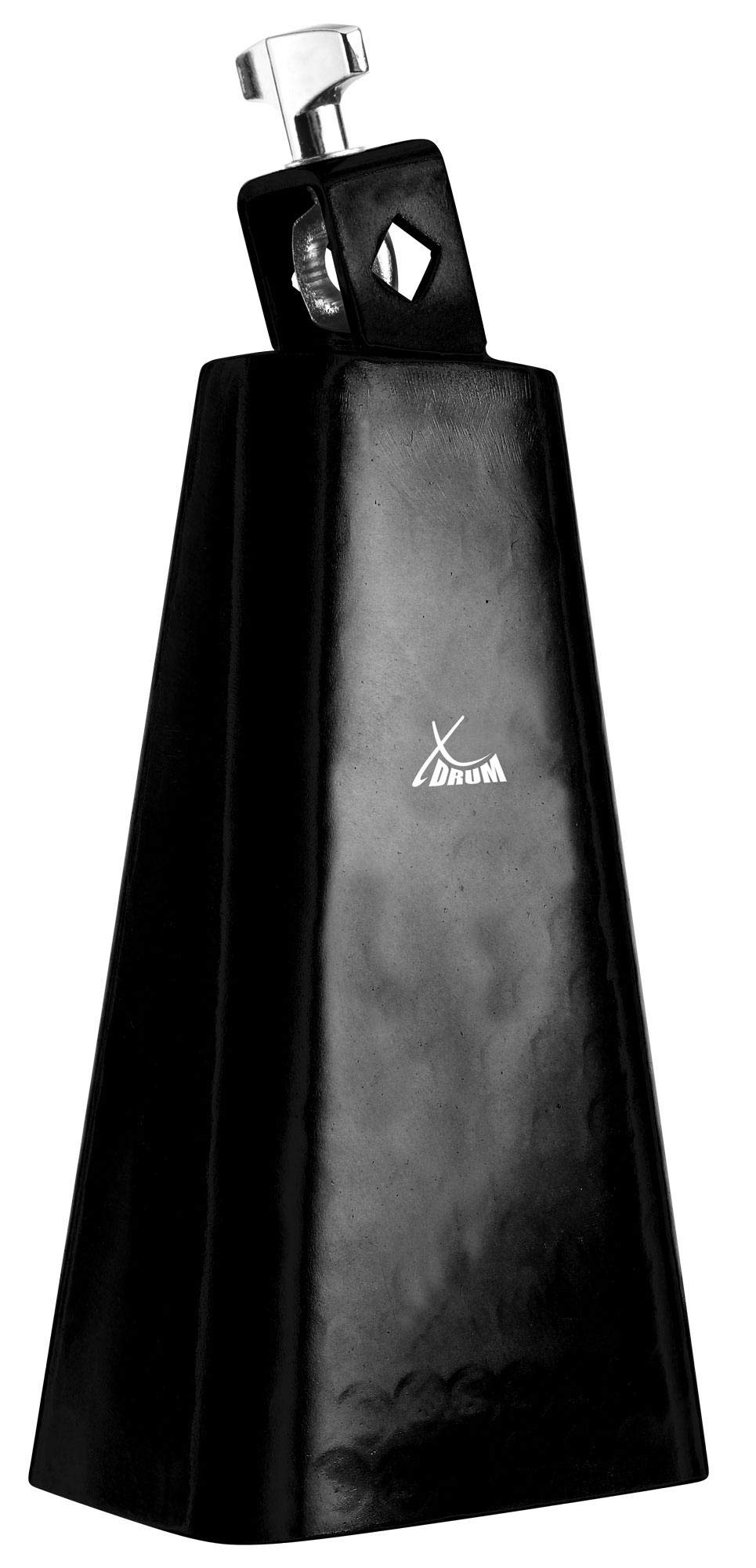 XDrum HCB Cowbell Set - 5 Kuhglocken für Drums und Percusson - Größen 4" 5" 6" 7" 8" - Aus Stahl - An Schlagzeug montierbar - Schwarz
