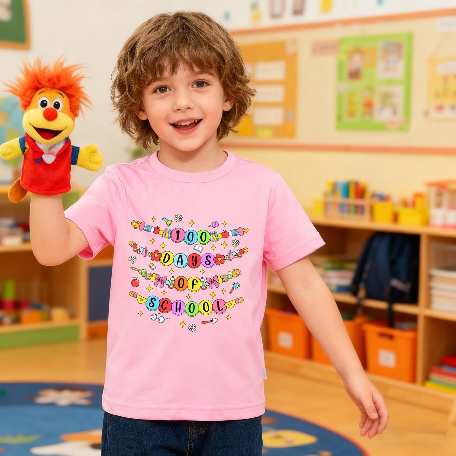 100 Days of School Shirt Girls Toddler Kids Funny 100th Day of School Celebration Tshirt Outfits 3-7T - Image 4