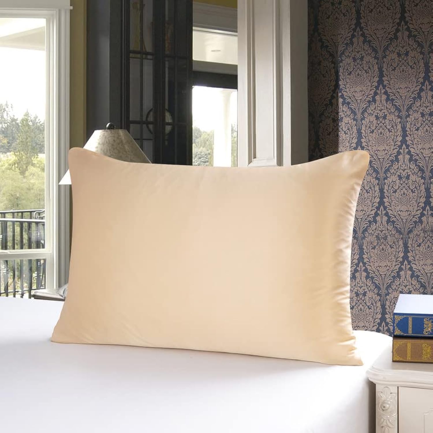 townssilk, Federa in seta al 100% su entrambi i lati, con cerniera nascosta, 19 mm, dimensioni: 50 x 70 cm, colore: oro