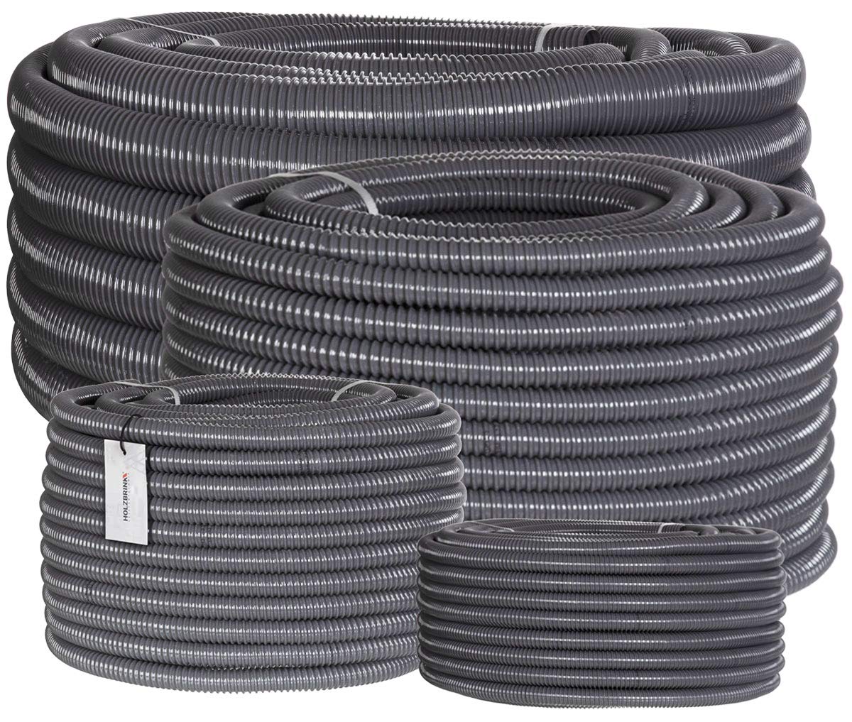 HOLZBRINK Manguera para Estanque Manguera de Presión Manguera en Espiral de 25 mm (1”) Manguera de Succión de PVC reforzada, Manguera de Aspiración, longitud: 50 m, HVS-02-50