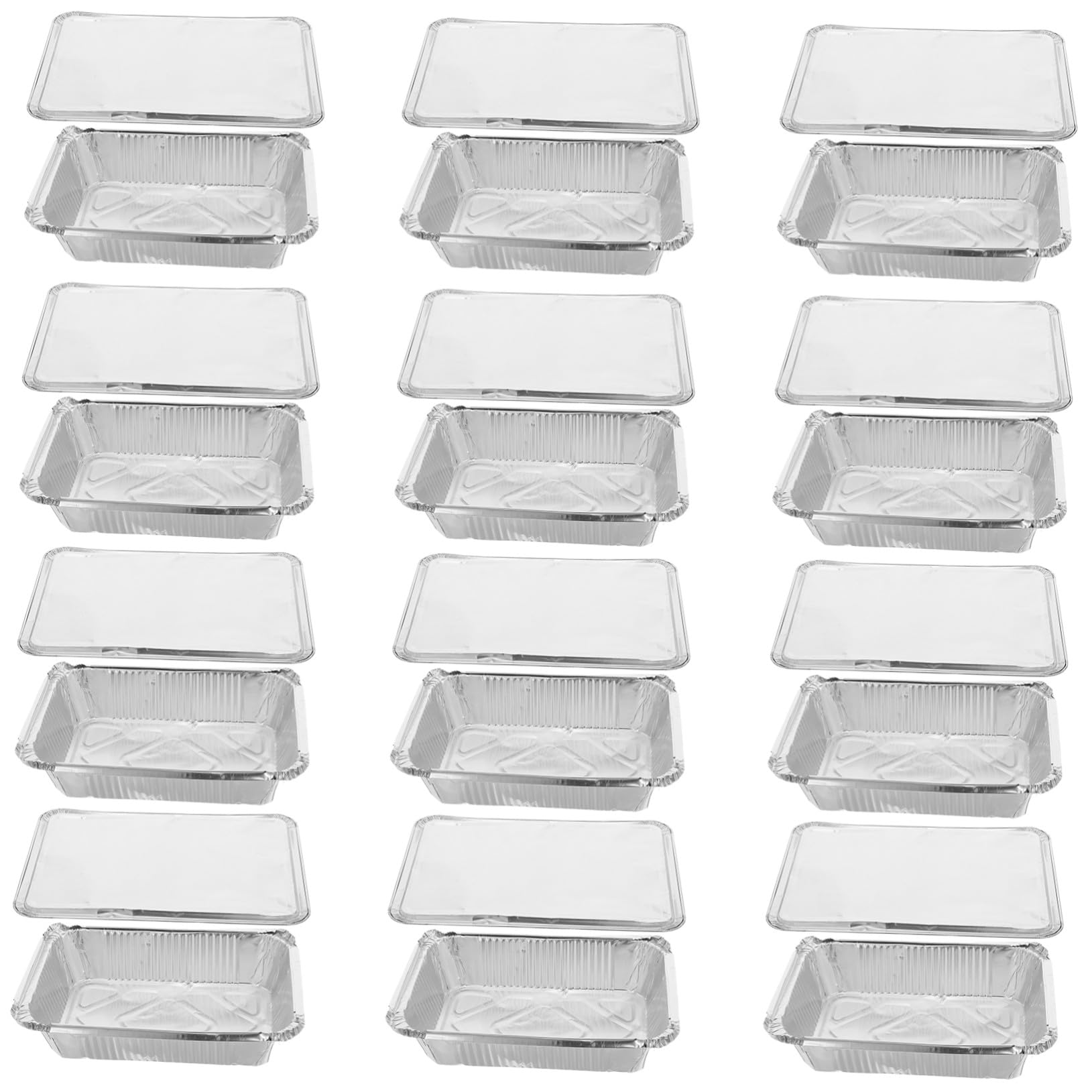 Sartenes de aluminio con tapa de 1000ml para hornear y catering