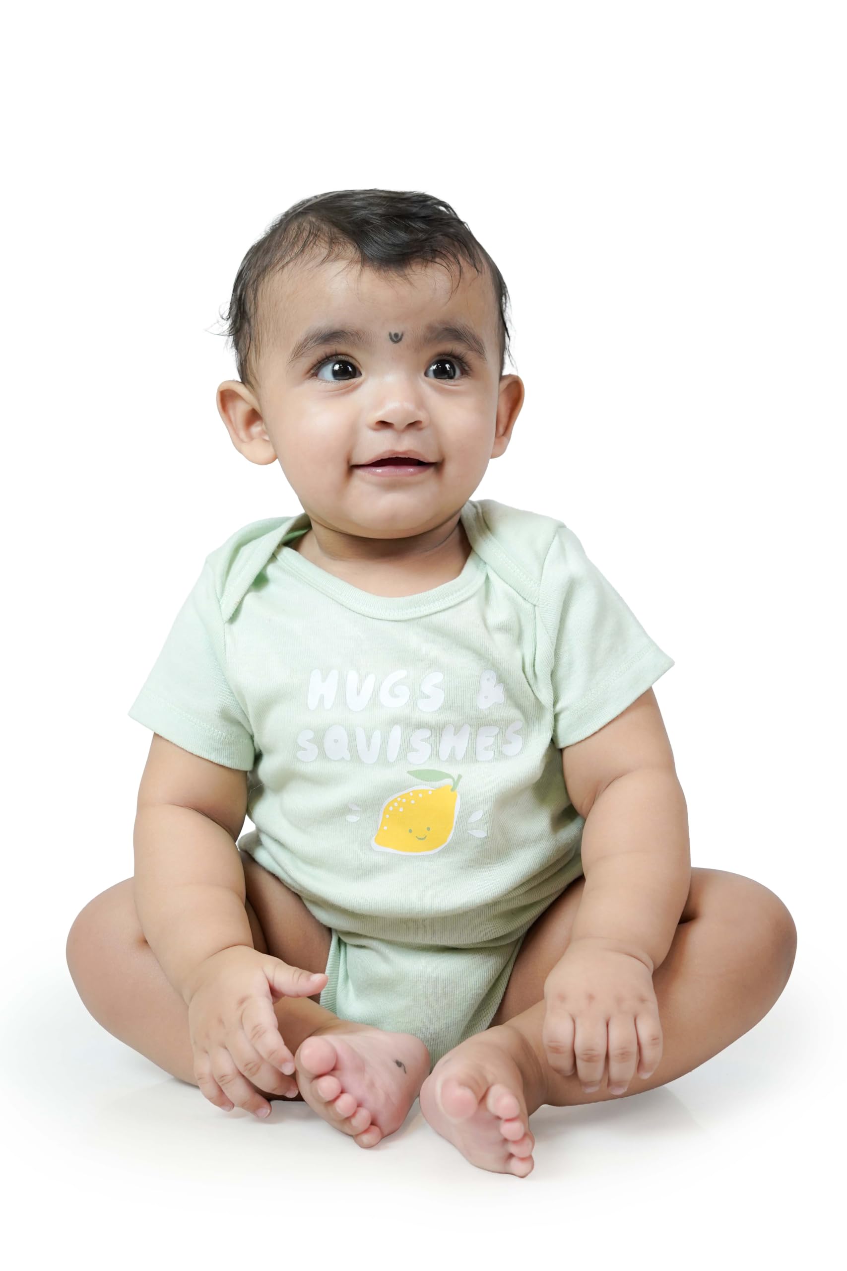 Baby Girl Round Neck Romper Cotton Regular Fit Printed (6-12 Months)-picture-34