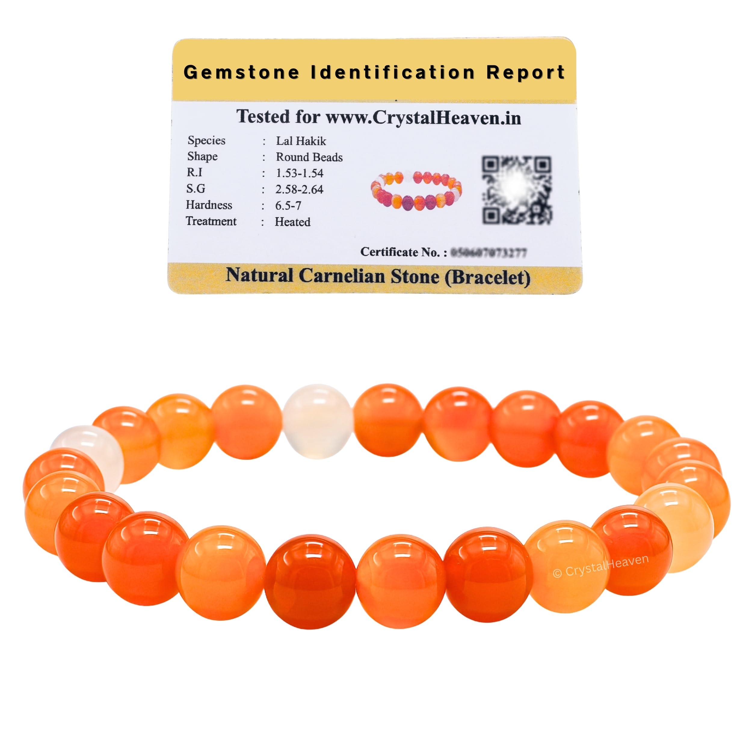 Certified Crystal Bracelet for Women Men with Healing Crystal and Reiki Stone - Original Authentic Elastic Beaded Bracelet for Money, Success & Positive Energy
