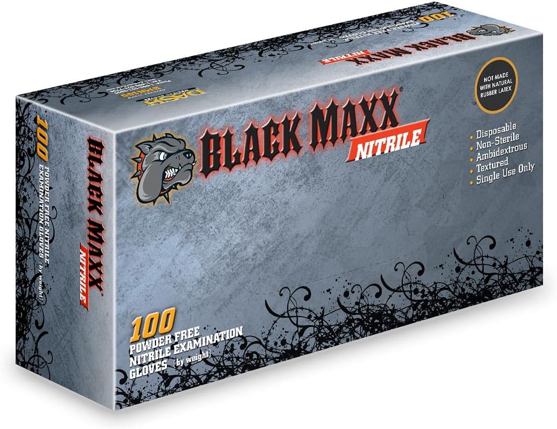 DASH Black Maxx Nitrile Exam Gloves Disposable | Advanced Nitrile Formulation, Medical Grade