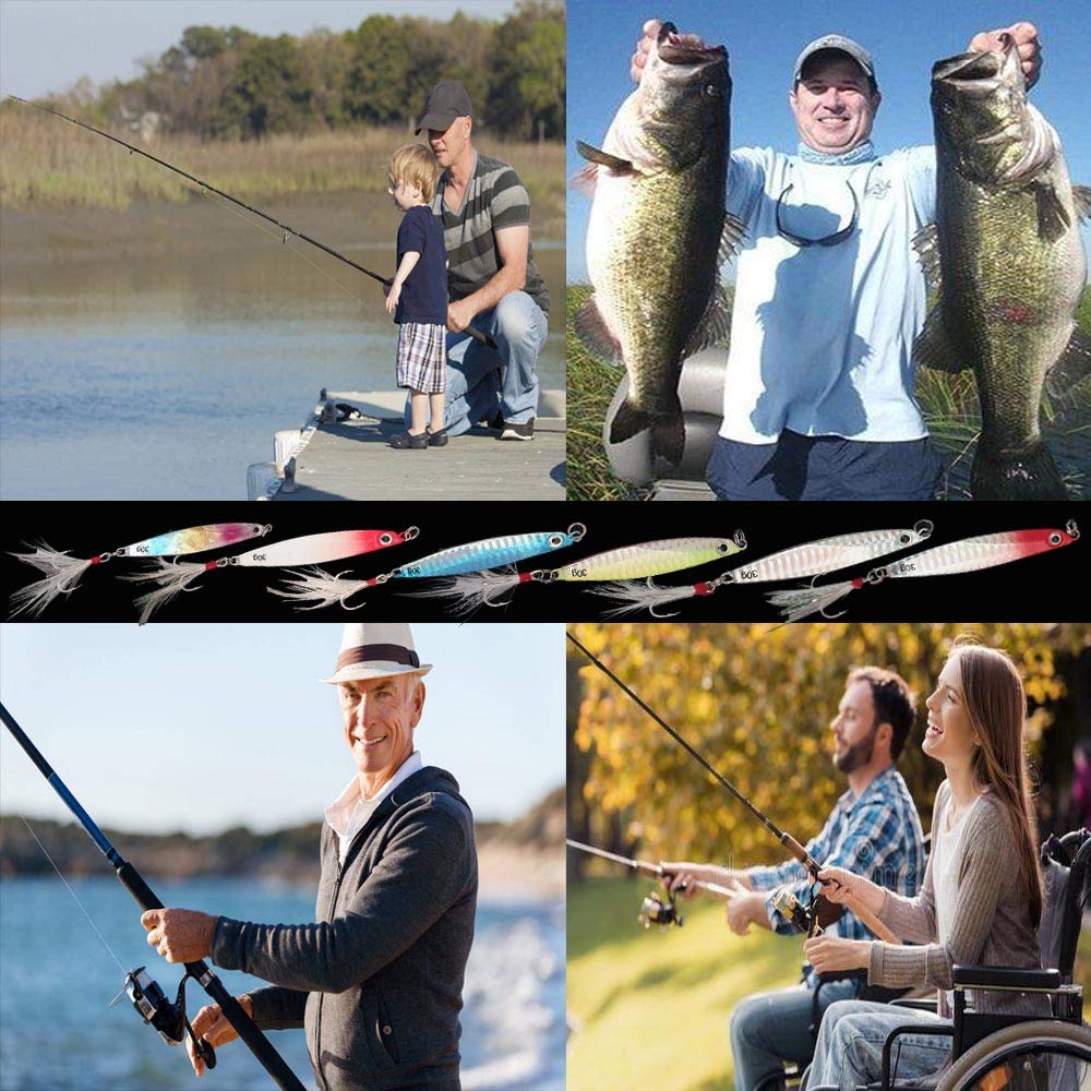 6 sztuk sztucznych przynęt, metal, przynęta wędkarska, wobler Swimbait, spinningowy, łososia, pstrąg, przynęta z hakami drillingowymi, do ryby słodkowodnej i słonej wody