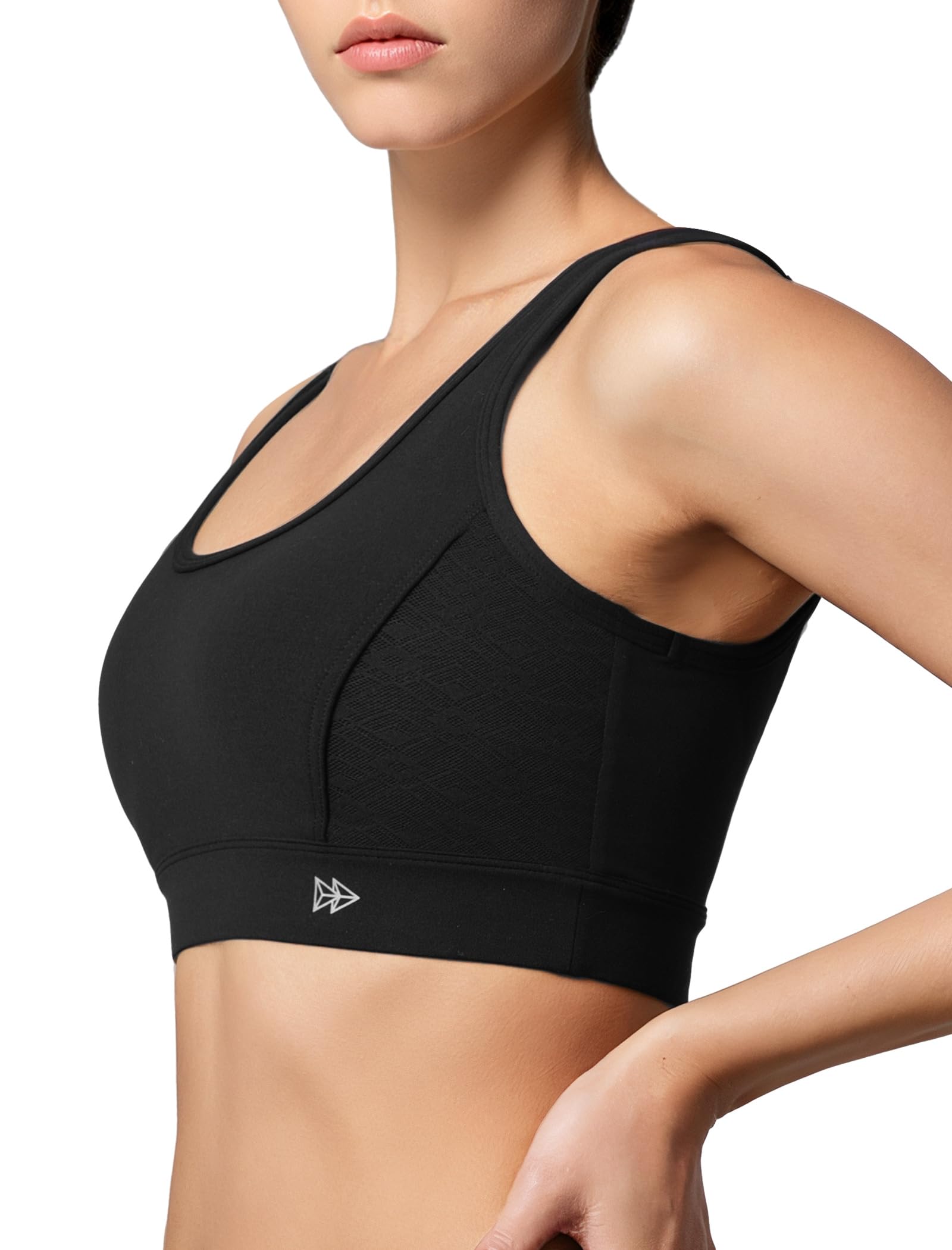 Yvette Reggiseni sportivi da donna, serie leggera, reggiseni da yoga, morbidi top da allenamento con schiena a U con cuscinetti staccabili