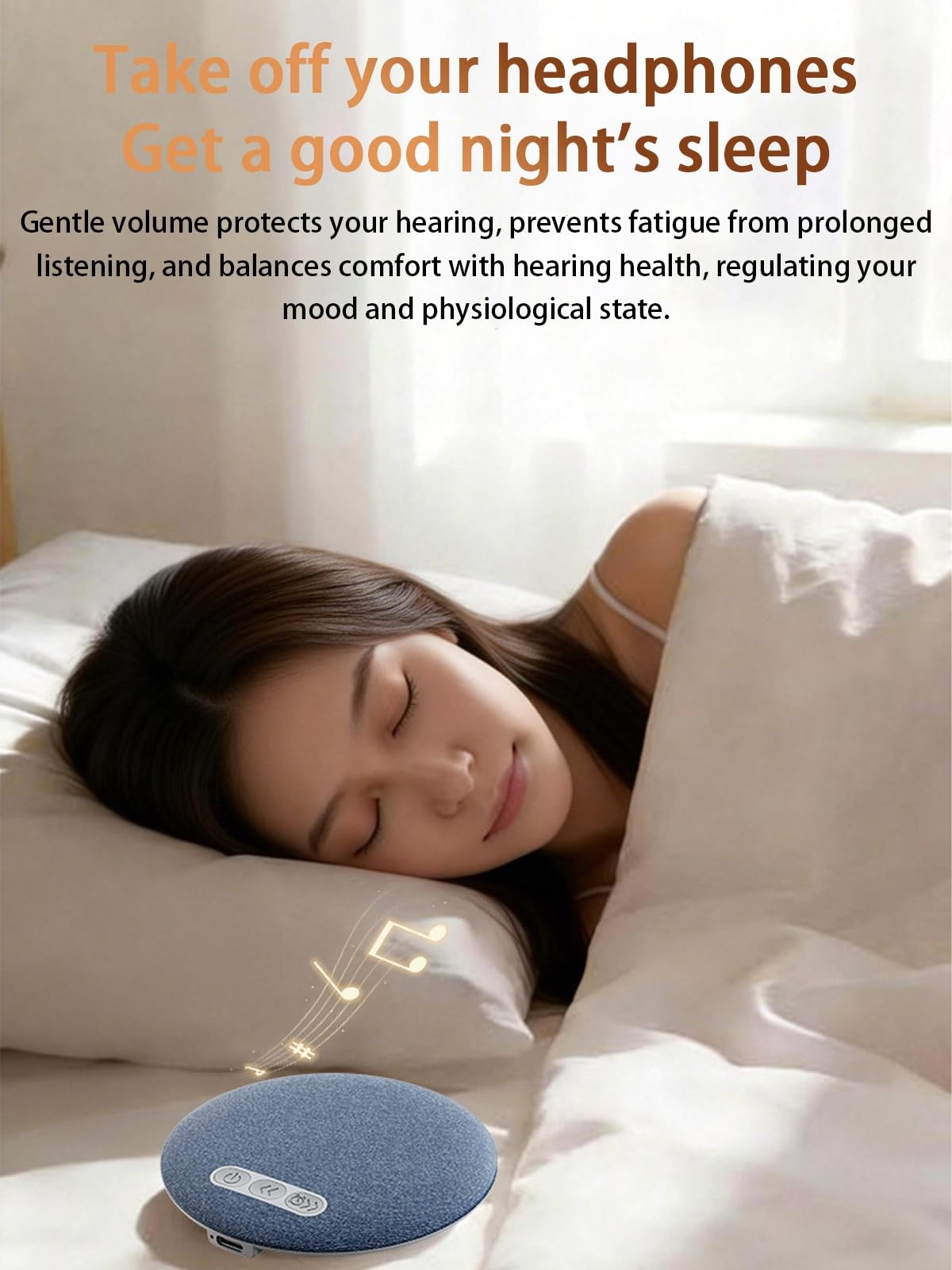 Genérico Altavoces para Almohada para Dormir, Altavoz Bluetooth Plano Ultrafino para Debajo de La Almohada, Sonido Hi-fi, Temporizador de Ruido Blanco para Un Sueño y Relajación Inmersivos(1pc)