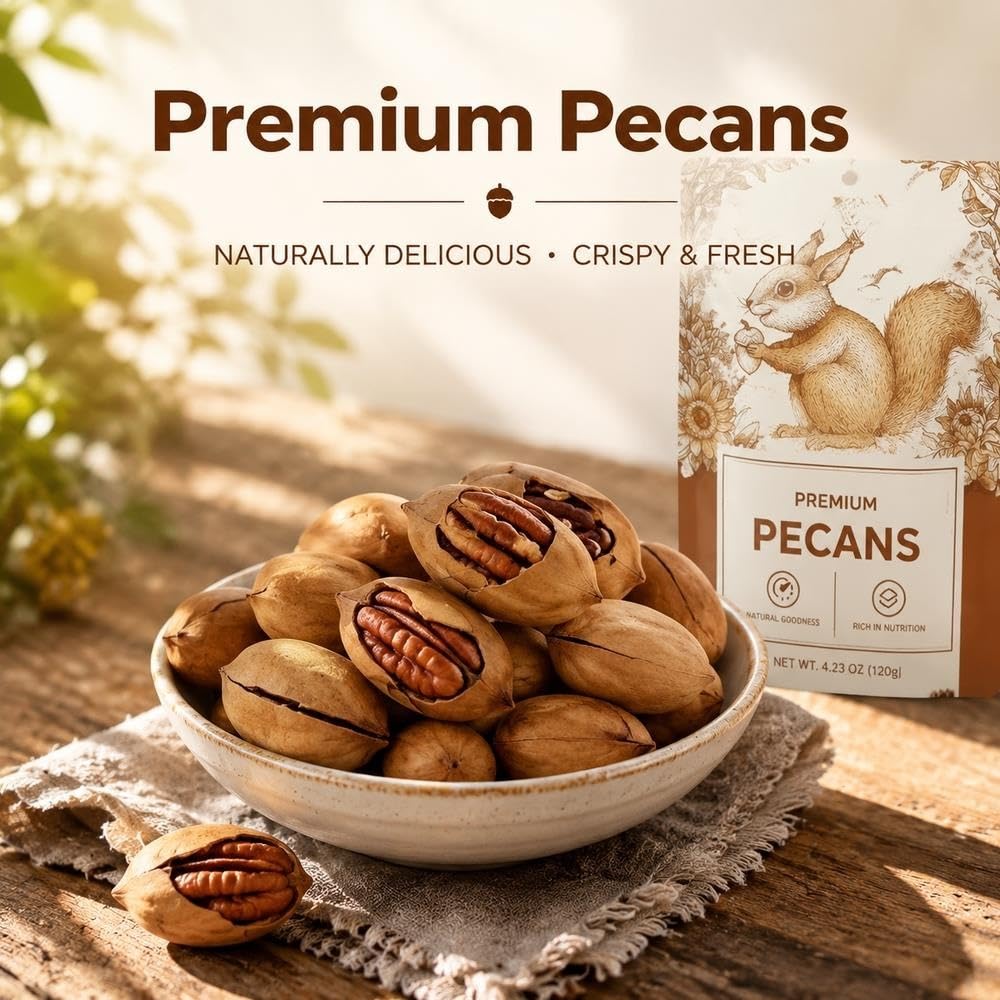 Busta da 120 g di noci pecan tostate con guscio Easy Peel