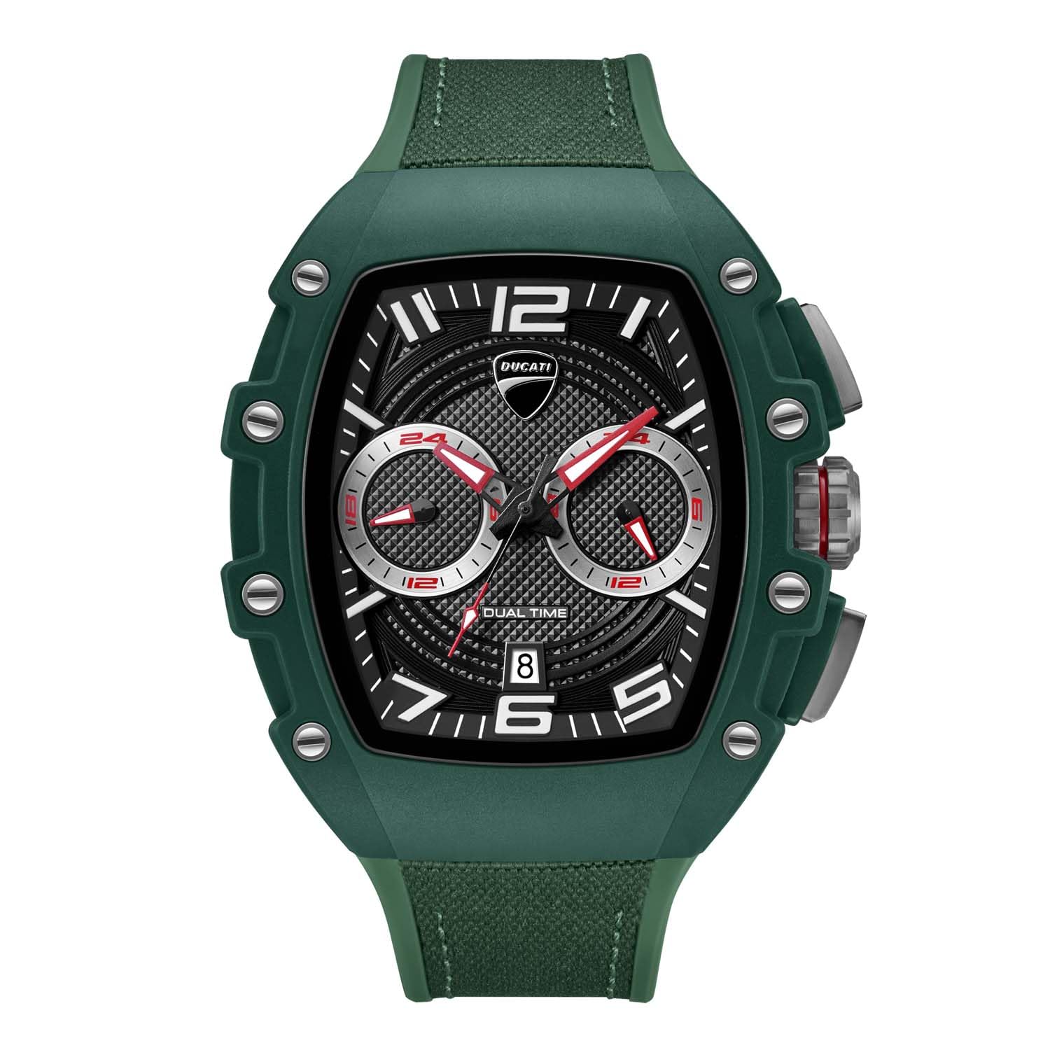 ducati Supermotos Multifunction Analog Quartz Men's Watch with Silicone Strap-picture-29