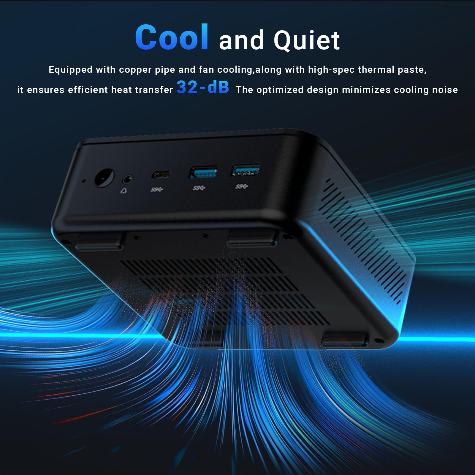 MINIX NGC-NR660 Mini PC, AMD Ryzen 5 6600H, 16GB DDR5, 512GB SSD PCIe 3.0, Micro Desktop Compact Windows 11 Pro, Doppia LAN 2.5G, triplo display 4K, USB-C 4.0, WiFi 6E per la casa