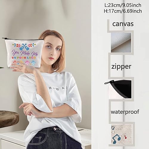 Miniatura 3 de LEVLO Coco Miguel - Bolsa de maquillaje cosmética para fanáticos de la película, regalo You Make Me Un Poco Loco Loco Coco, bolsa de maquillaje con