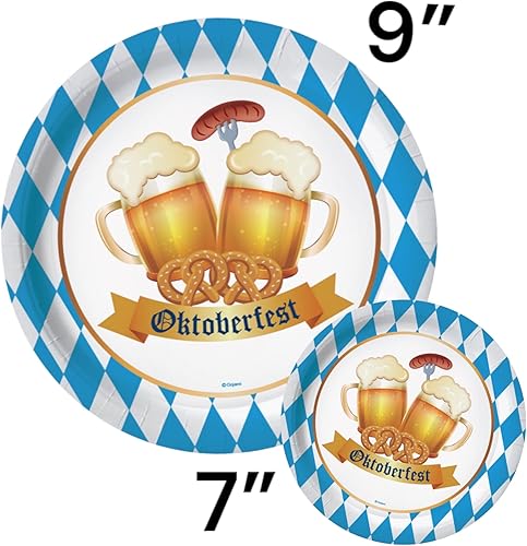 Miniatura 7 de Oojami 100 platos de papel de 50 a 9 pulgadas, platos de papel de postre de 50 a 7 pulgadas para bautismo de bebé, primera comunión, bautizo,