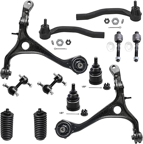 Miniatura 122 de Detroit Axle - Kit de suspensión frontal de 12 piezas para Toyota Corolla 2003 2004 2005 2006 2007 2008, 2 brazos de control inferiores, 2 rótulas
