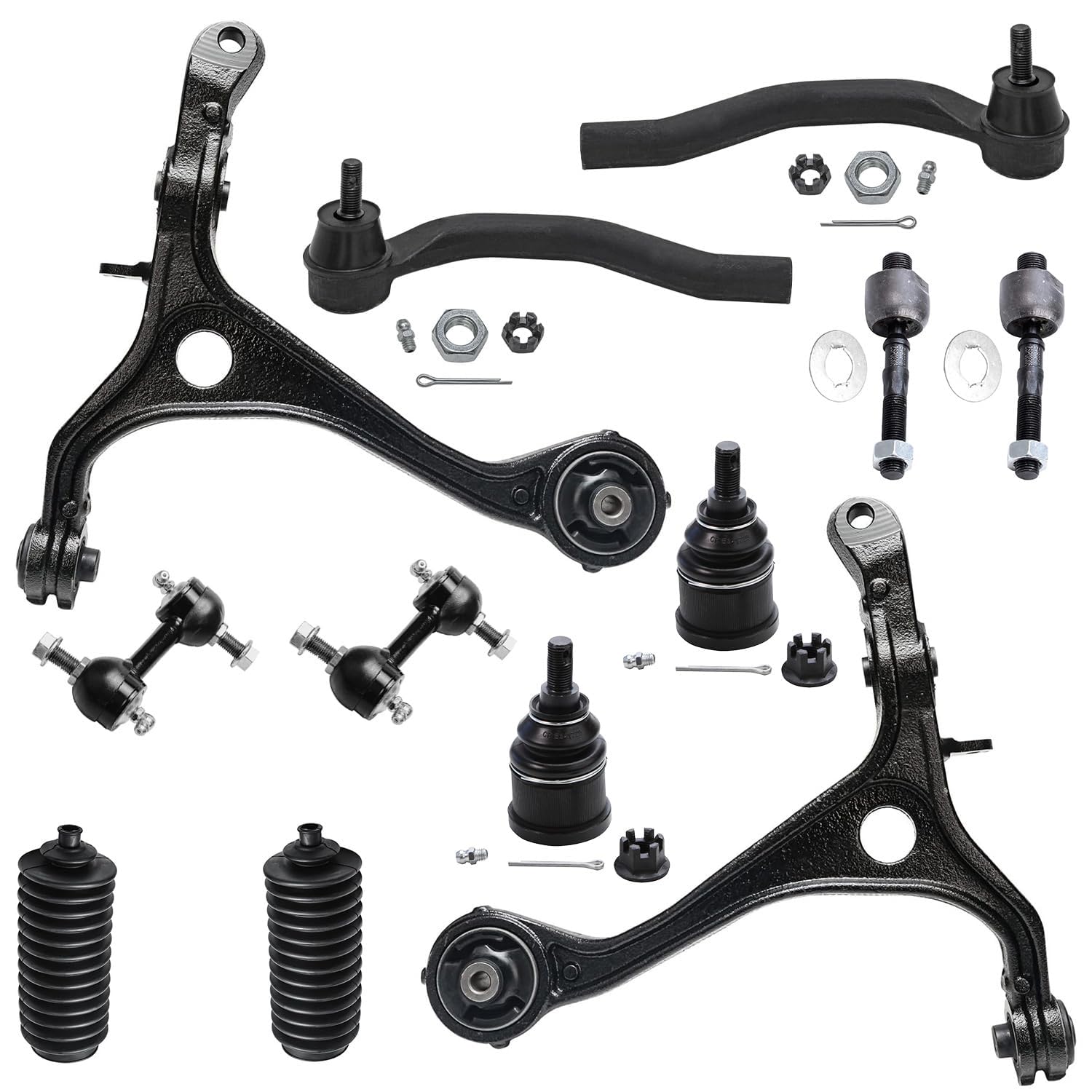 Detroit Axle - Front 12pc End Suspension Kit for Acura 2004-2008 TSX