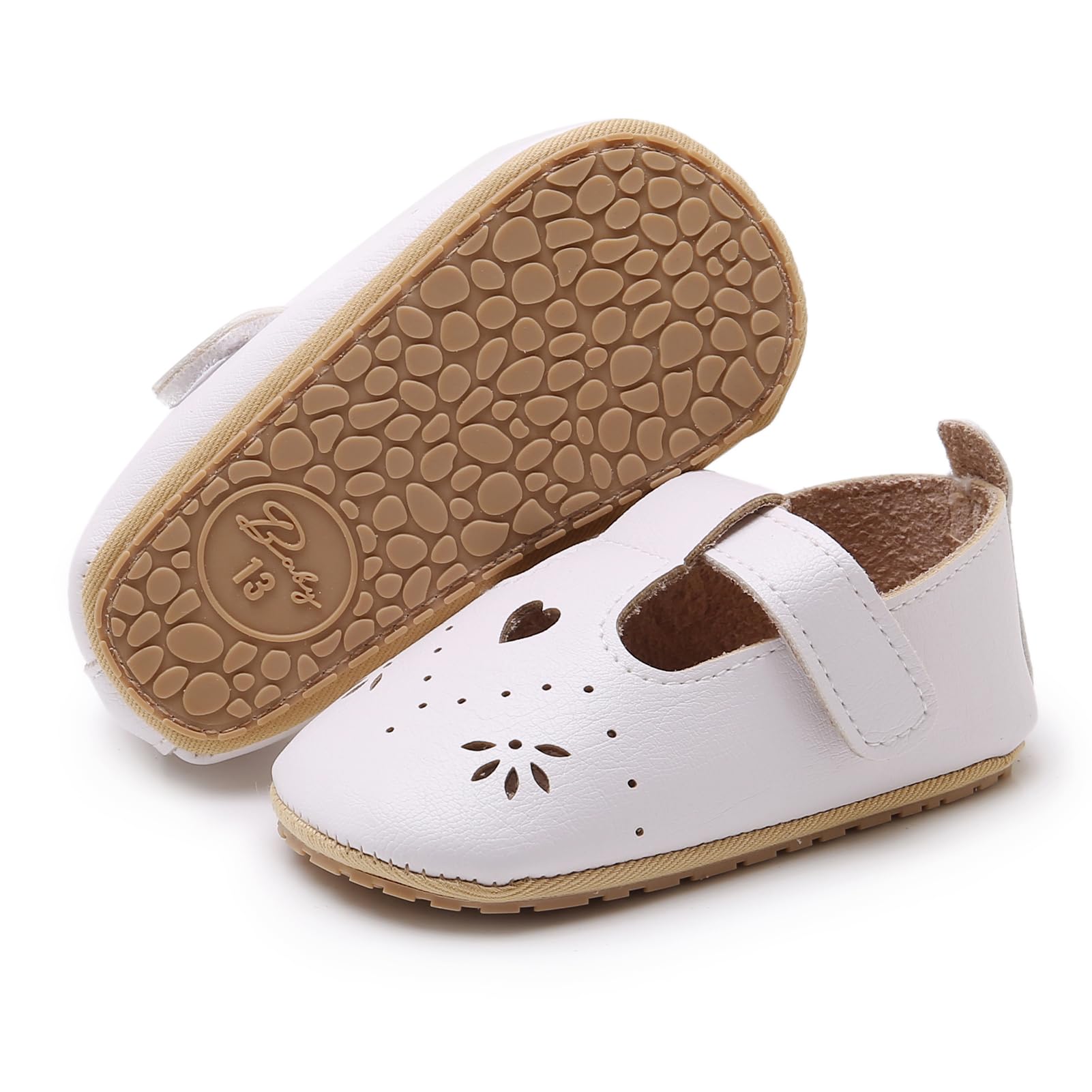 RVROVIC Baby Girl Moccasins Infant Princess Sparkly Premium Lightweight Soft Sole Prewalker Toddler Girls Shoes — view 16