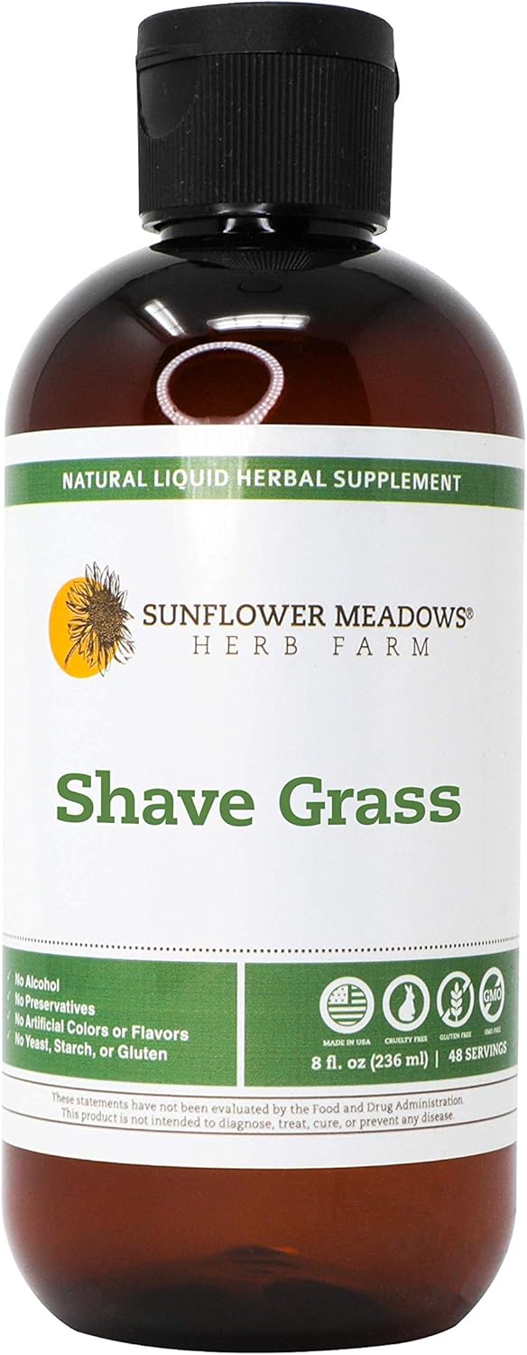 Shave Grass Liquid Herbal Supplement - 8oz- Alcohol-Free, Non-GMO, Made with Organic Ingredients