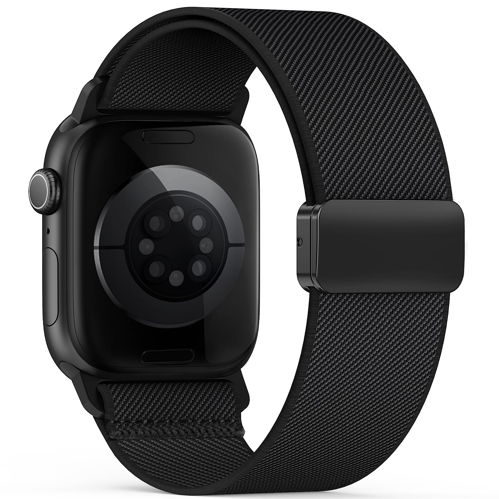 Yoohoo Elastisch Armband für Apple Watch Armband 40mm 42mm 44mm 46mm 41mm 45mm 38mm 49mm,Nylon Stoff Band Sport Strap Damen Herren für iWatch Series 11 10 9 8 7 6 5 4 3 SE/2 Ultra/Ultra 2/3