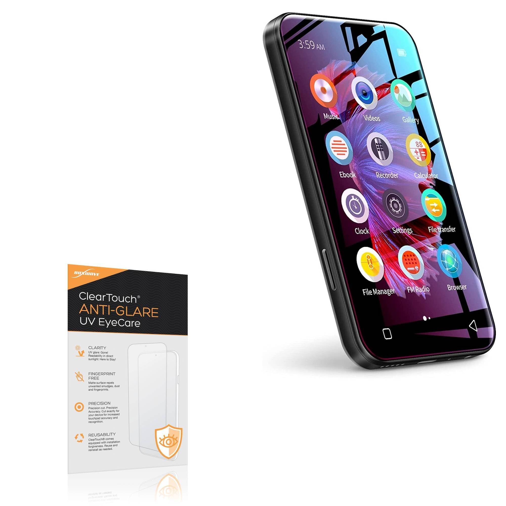 BoxWave Screen Protector Compatible With TIMMKOO Q5 WiFi MP3 Player with Bluetooth - ClearTouch Anti-Glare Anti-UV EyeCare (2-Pack), Filters out Harmful Blue Light Reduce Fatigue