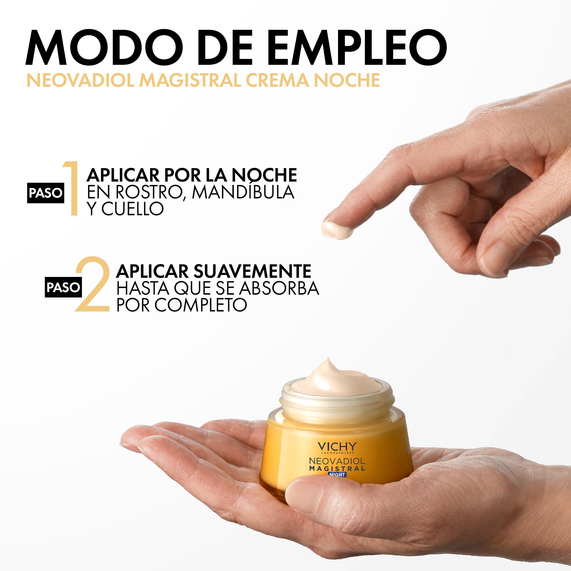Vichy Crema de Noche Perimenopausia, Revitalizante, Redensificante, Enriquecida con Agua Volcánica de Vichy y Proxylane, Para Pieles Maduras, Neovadiol, 50 ml | Revitalizante, Redensificante, Enriquecida con Agua Volcánica de Vichy, Con Proxylane, Para Pi