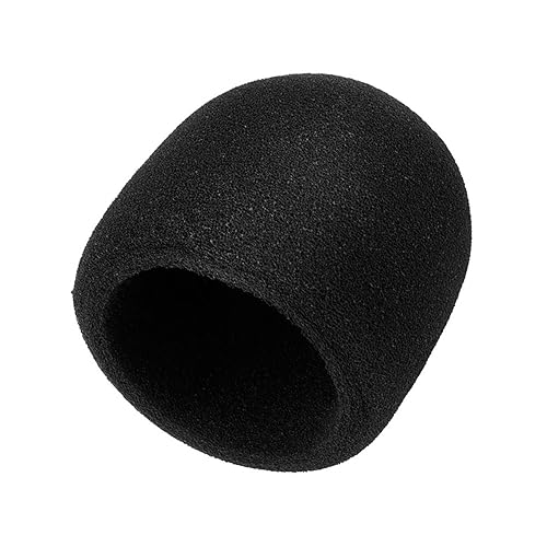 Mudder Microphone Cover Foam Microphone Windscreen, Mic Windscreen Pop Filter Foam Cover Mic Condenser Size a Black for Podcasting KTV Dance Field Recordings Conference