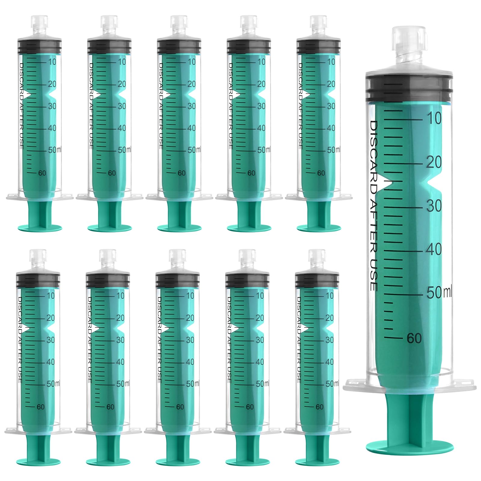20 Stück Spritzen 60ml Kolostrum Große Spritze, Einwegspritze ohne Nadel Plastikspritze Luer-Lock Einzeln Verpackt Syringe, Dosierspritze für Labore, Flüssigkeitsmessung, Fütterung Haustiere