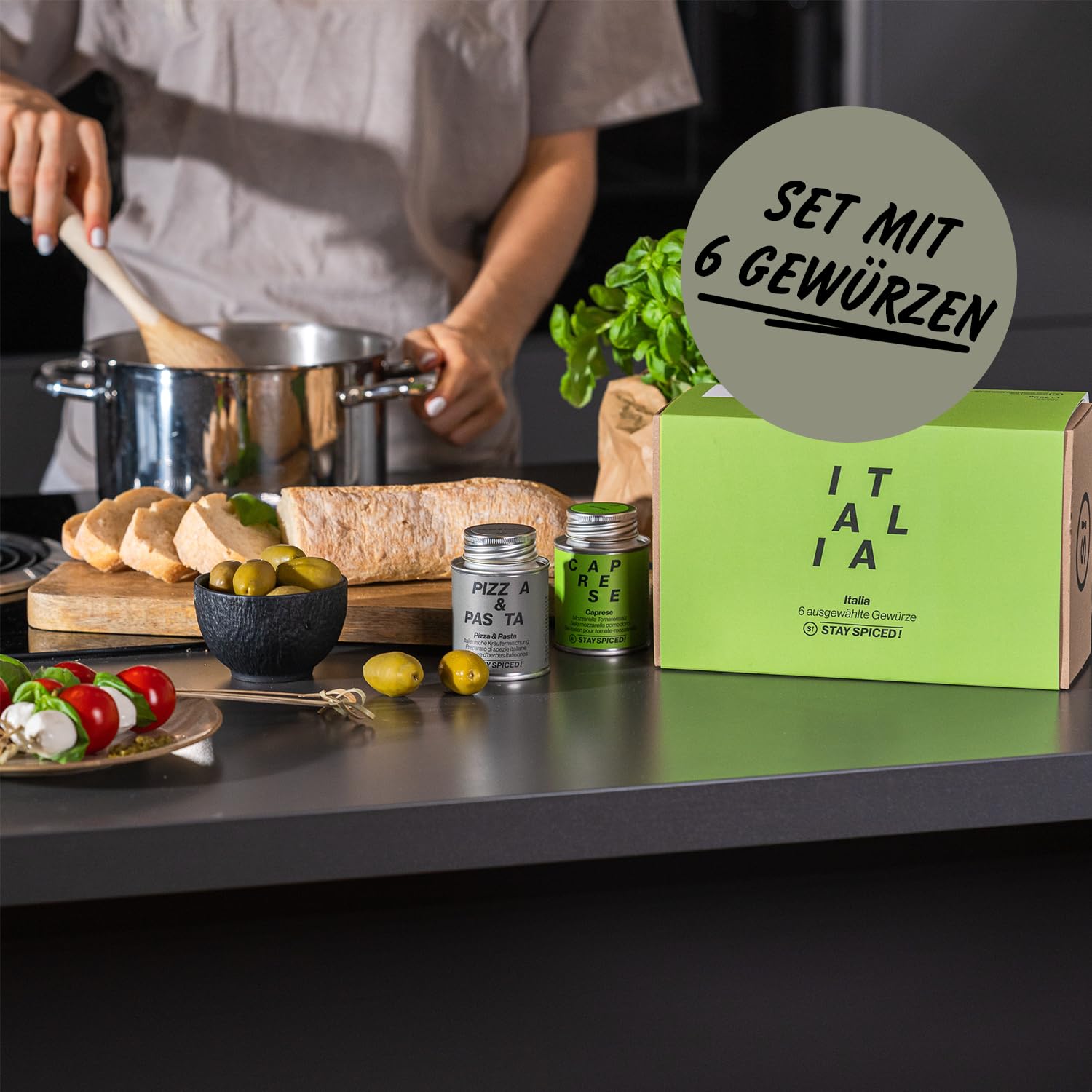 STAY SPICED! Italia | Premium Gewürzset mit 6 Gewürzen
