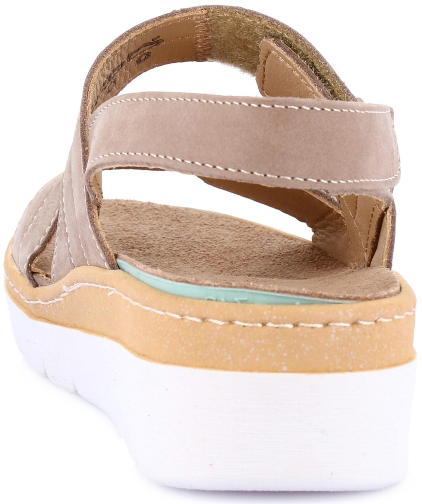 GRÜNLAND Moll - Sandalia Confort para Mujer, Piel Genuina, Hebilla Doble Ajustable, Cierre de gancho y bucle, Plantilla Extraíble de Látex y Piel Dry-Soft, Suela Contorneada, Tacón de 4,5 cm