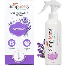 Simplicety Lice Prevention Spray for Kids Hair 8 Fl Oz, All Natural Ingredients Lice Spray Treatment, Highly Effective Against Head Lice, Terminates Eggs, and Nits from All Hairs Lavender