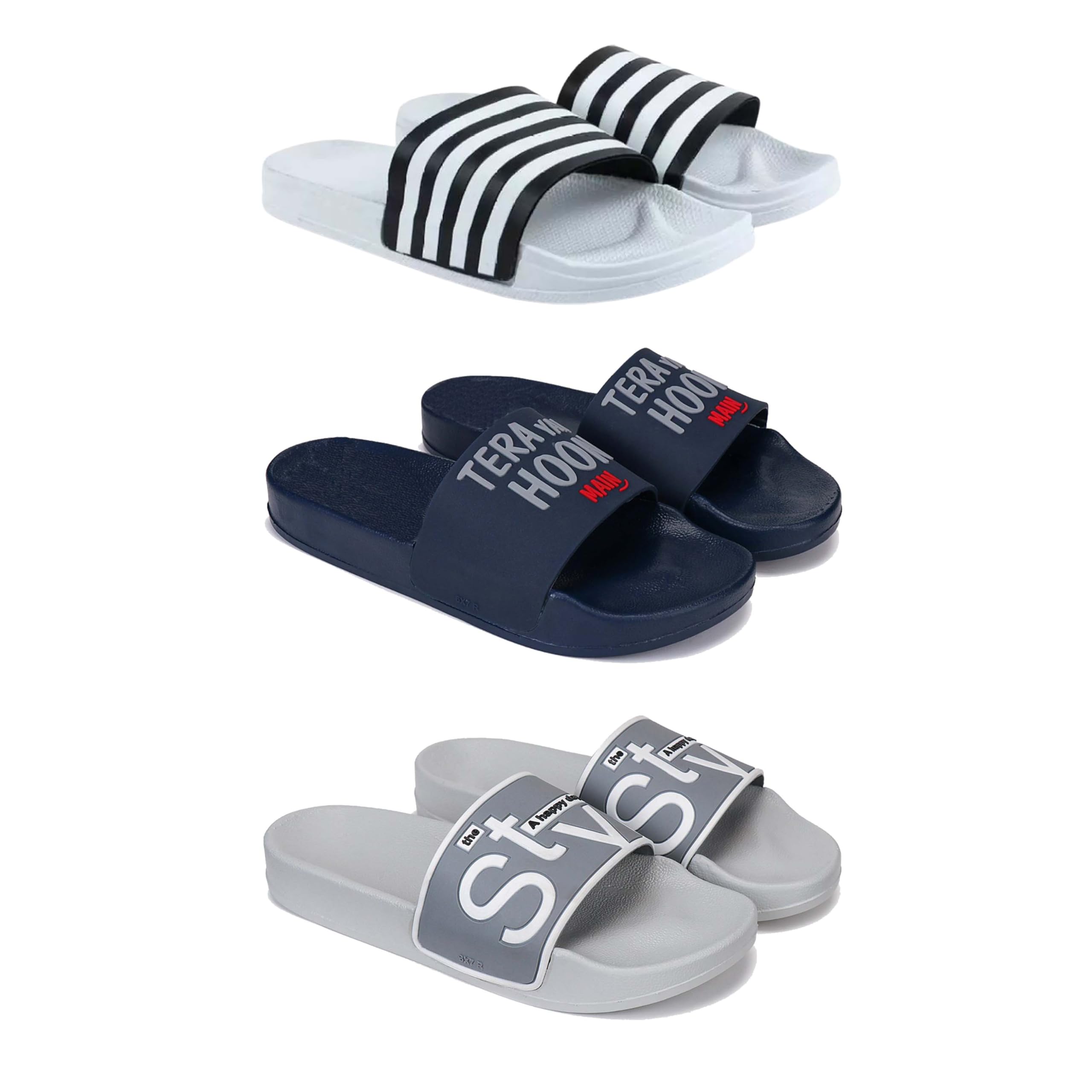 Men's Sandals | Lightweight Wear| Stylish & Easy to Wear For Men's PCV-San-(3-COMBO)-3026-1588-1589-image-48