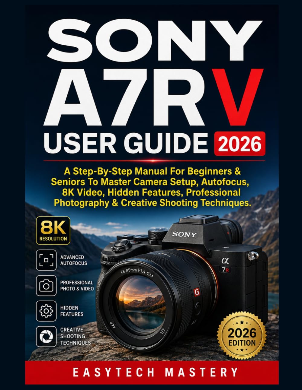 Sony A7R V User Guide 2026: A Step-By-Step Manual For Beginners & Seniors To Master Camera Setup, Autofocus, 8K Video, Hidden Features, Professional Photography & Creative Shooting Techniques
