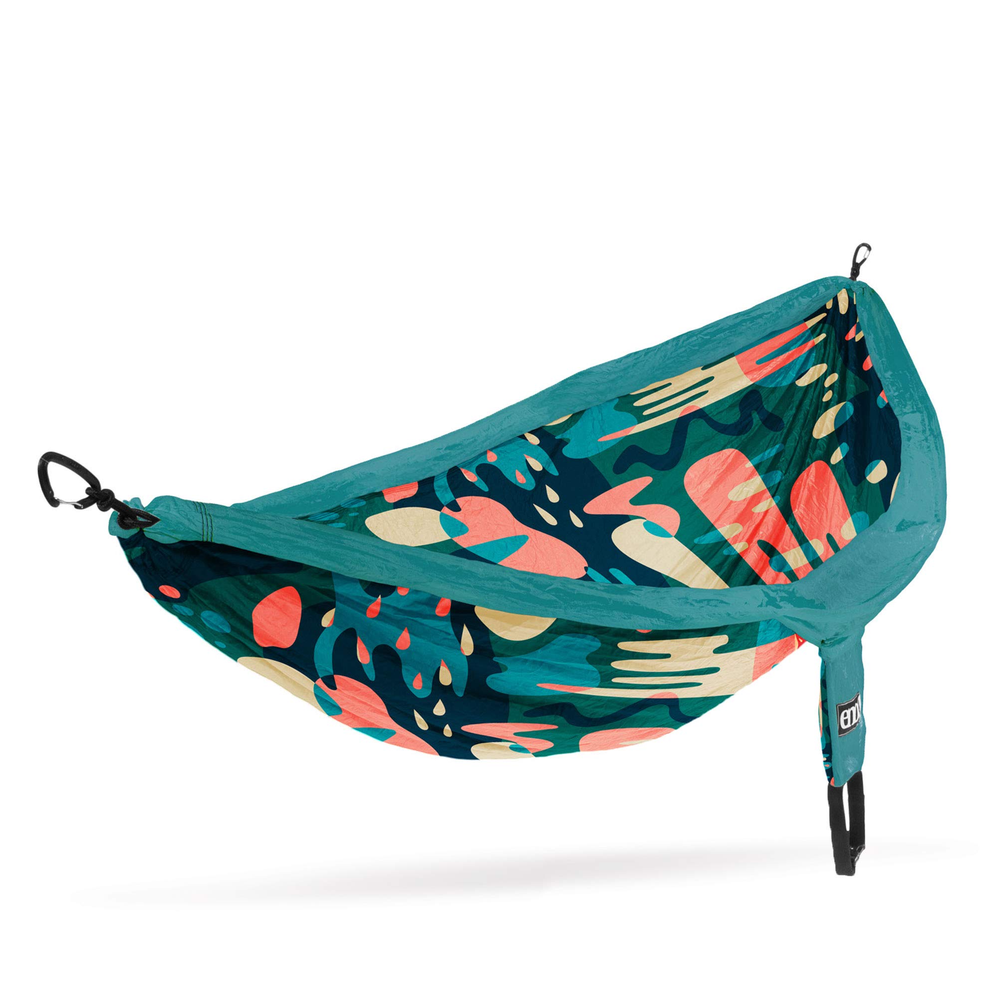 ENO, Eagles Nest Outfitters DoubleNest Print Lightweight Camping Hammock, 1 to 2 Person, Lagoon