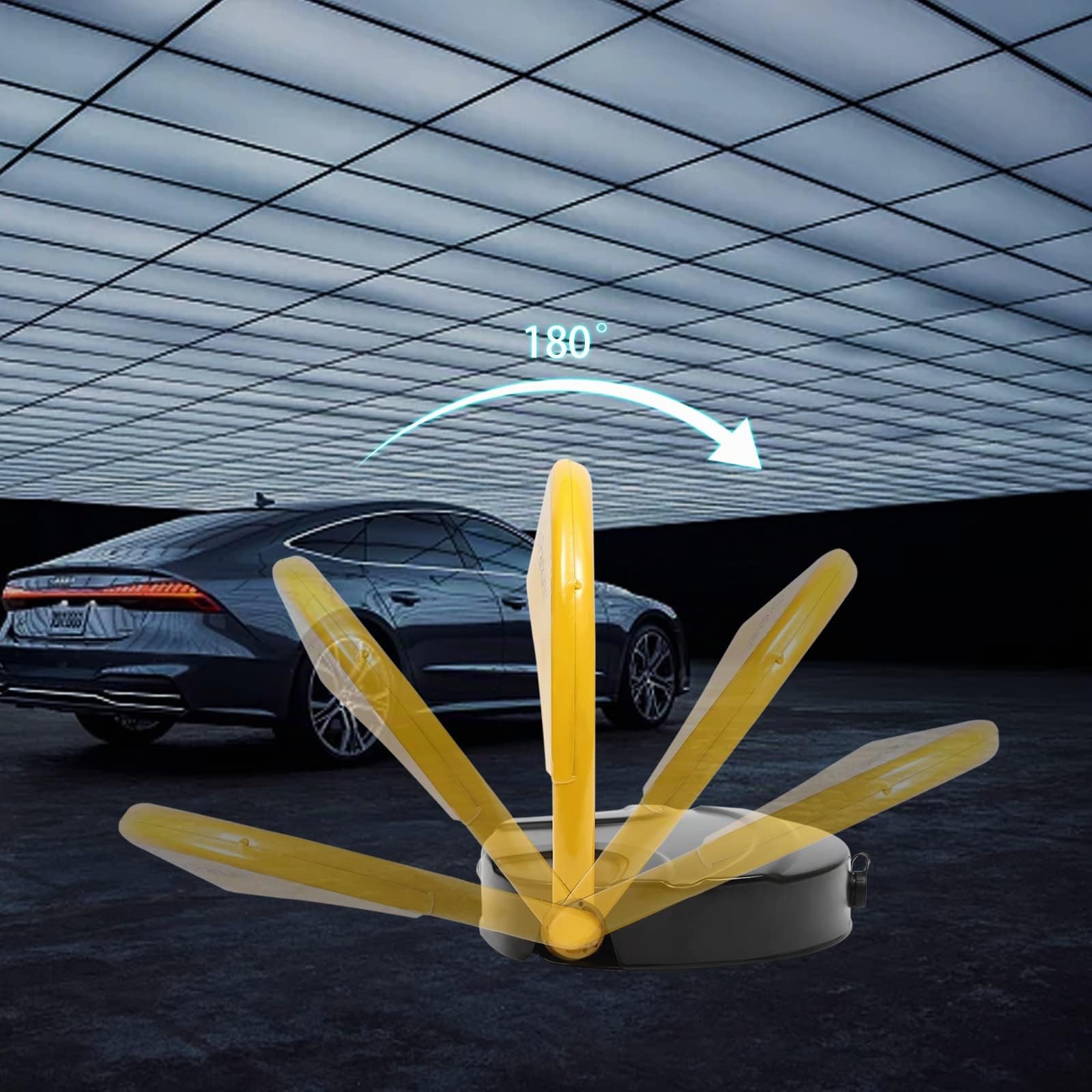 Barriere de parking, barriere parking avec 2 télécommande, barrière de parking pliable, arceau parking électrique, indice de protection IP67, anti-collision à 180°, panneau d'avertissement