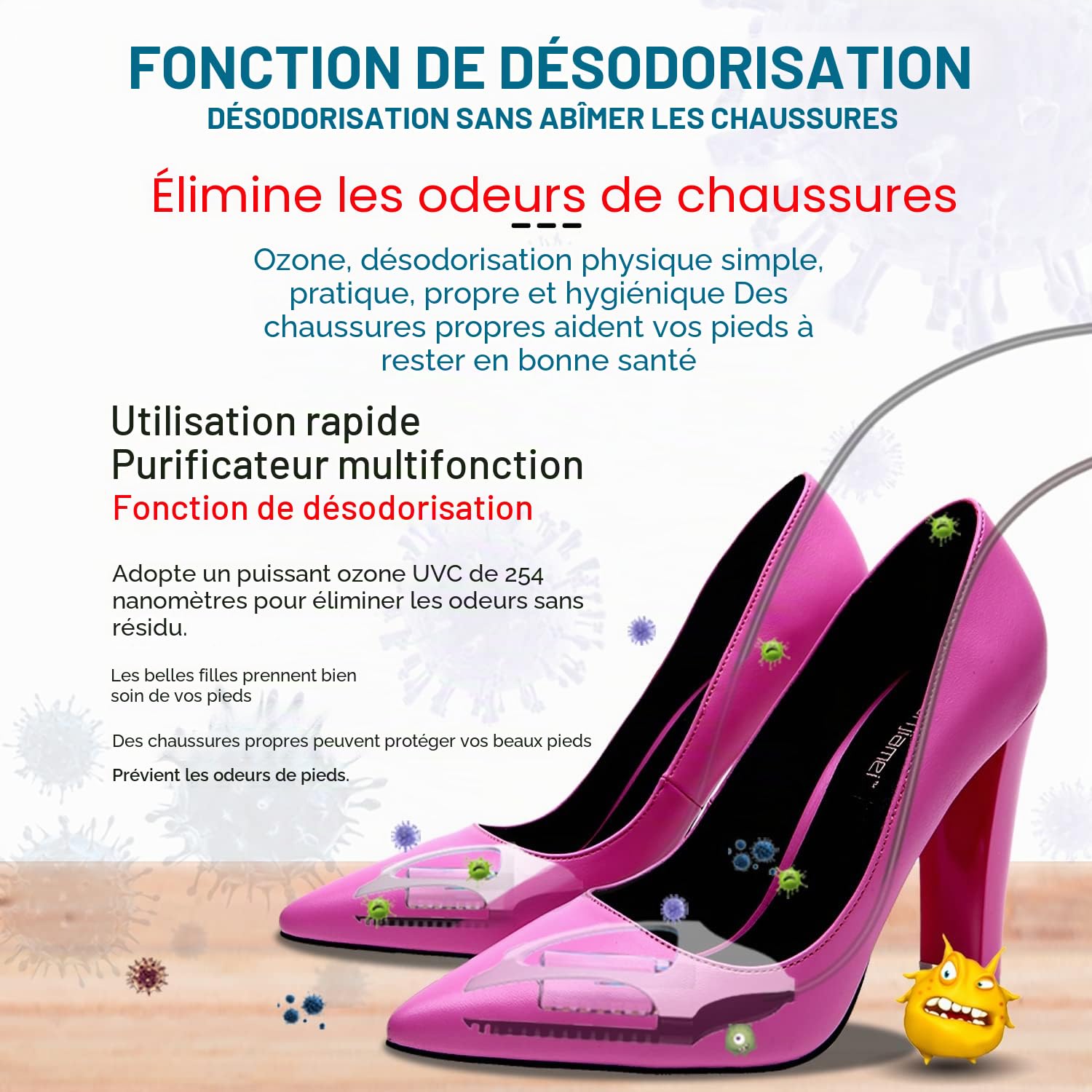 Sèche-chaussures, désodorisant pour chaussures, purificateur de chaussures, sèche-bottes, éliminateur d'odeurs de chaussures, désodorisant de chaussures, minuterie intelligente, alternative